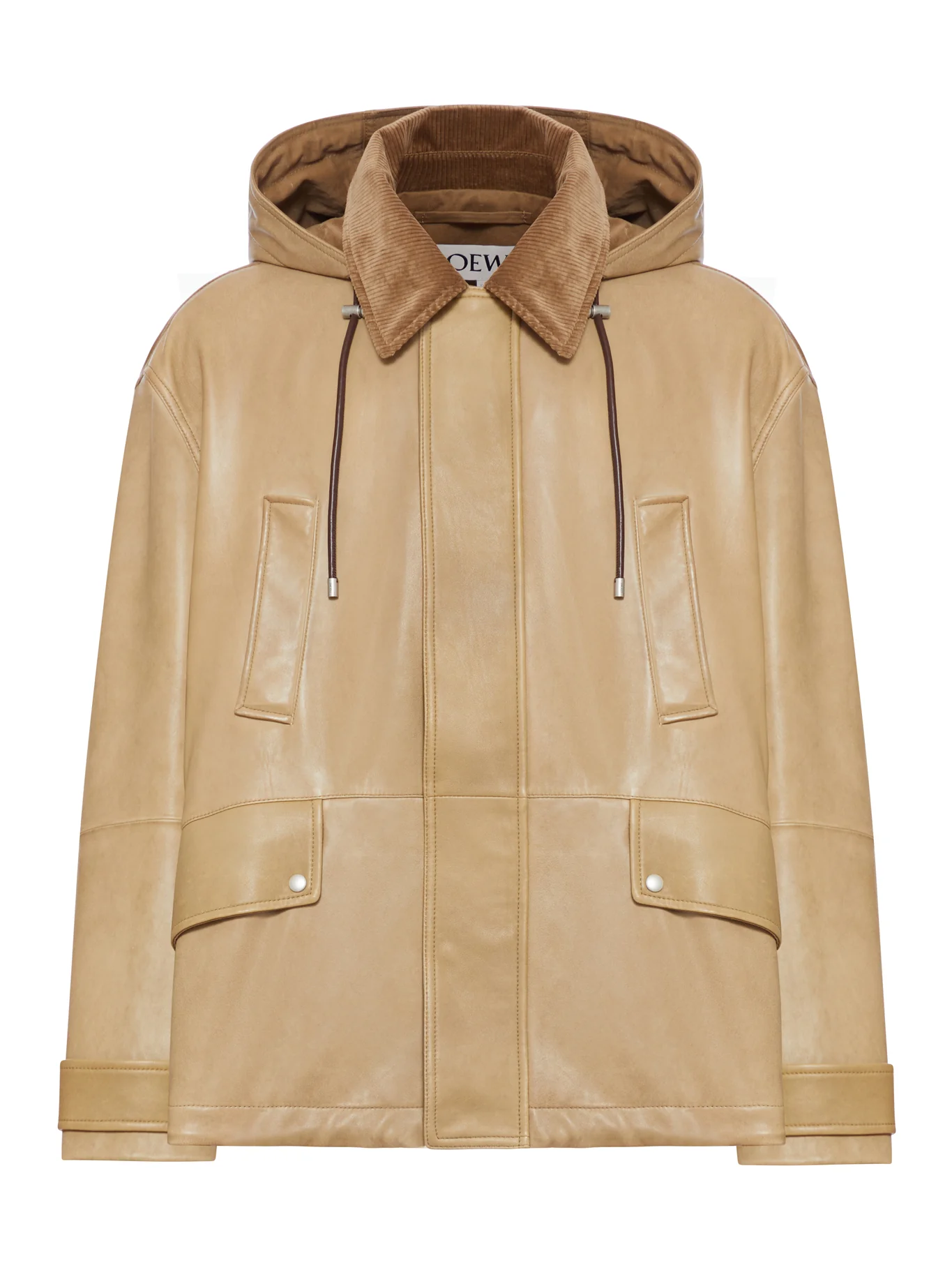 SHORT PARKA IN LAMBSKIN AND COTTON