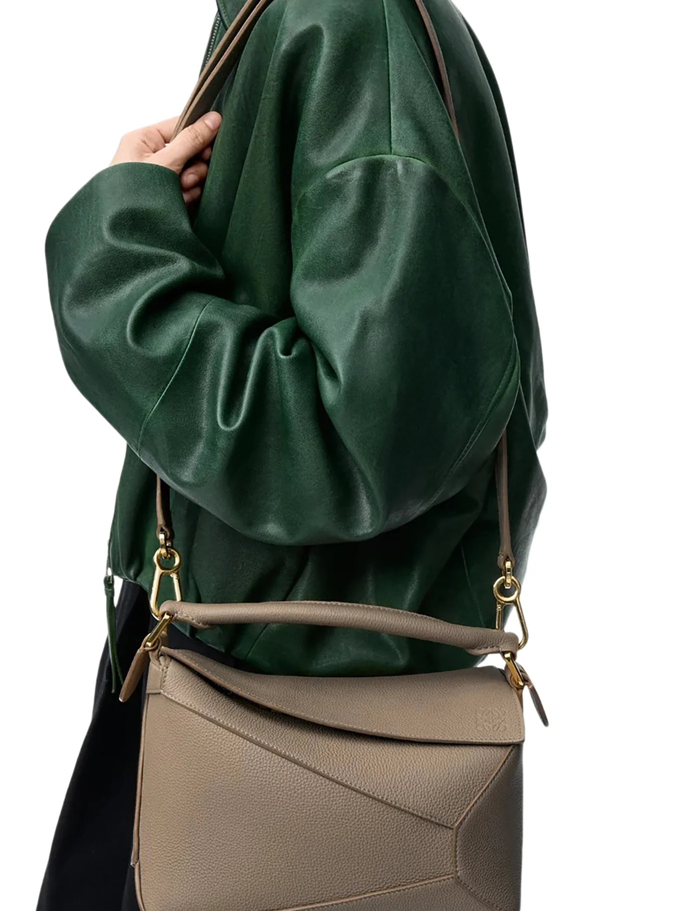 SMALL PUZZLE EDGE BAG IN GRAINED CALFSKIN - Image 3