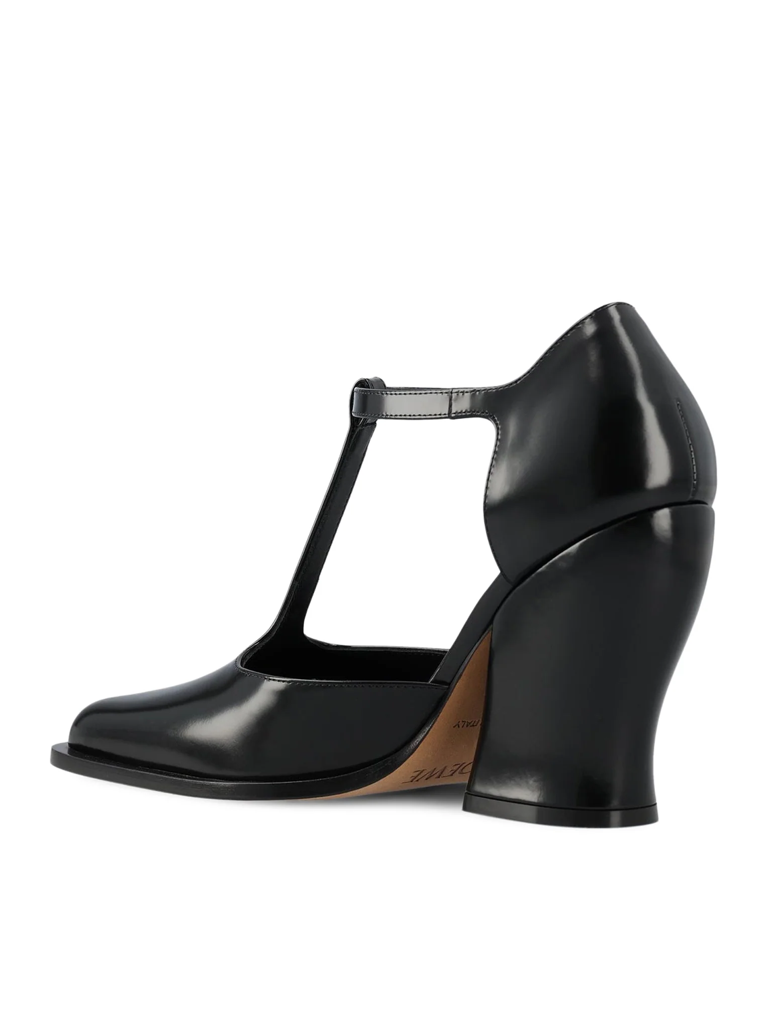 T-BAR WAVE DÉCOLLETÉ IN BRUSHED CALFSKIN - Image 4