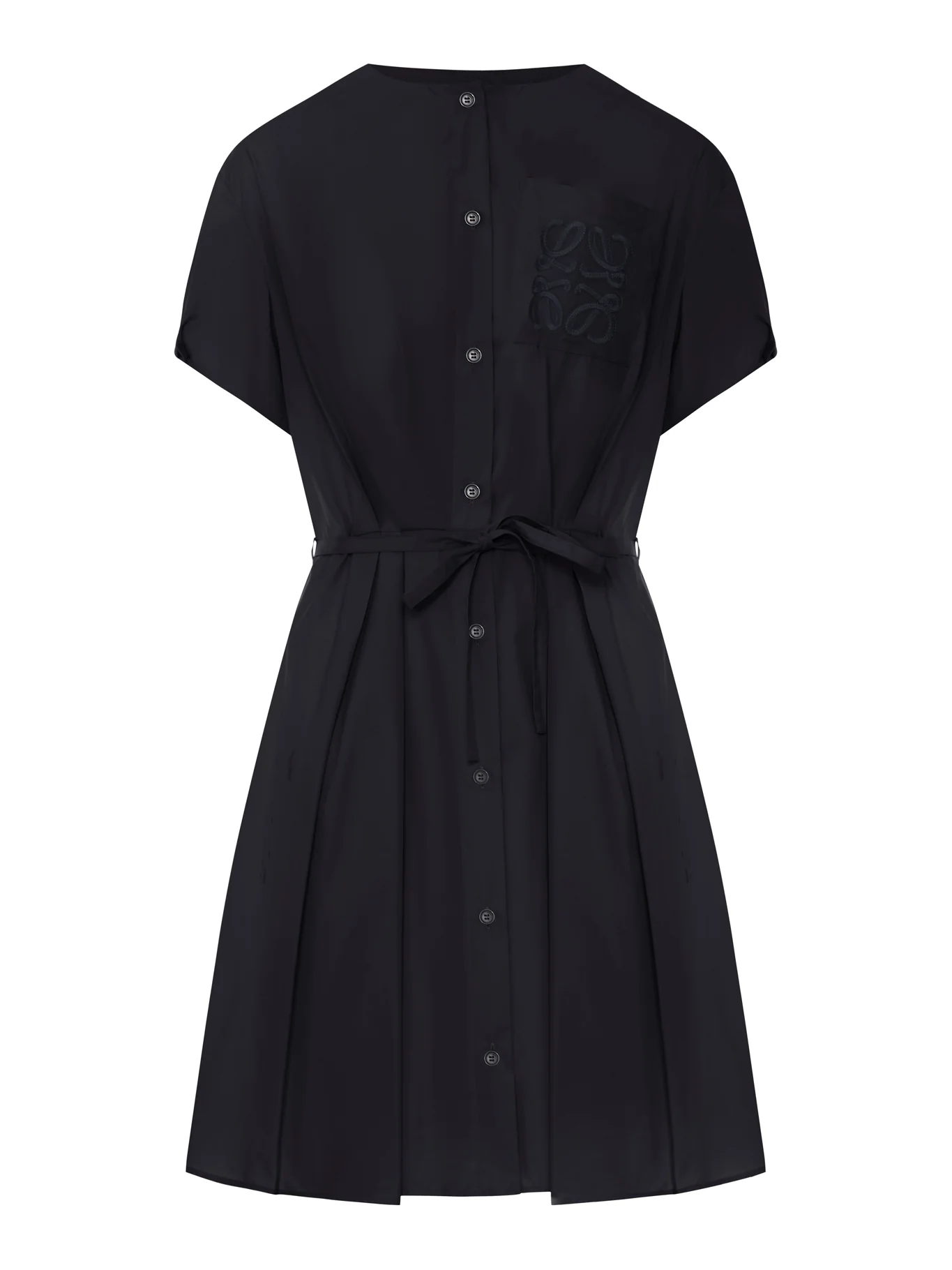 COTTON POPLIN CHEMISIER WITH ANAGRAM EMBROIDERY