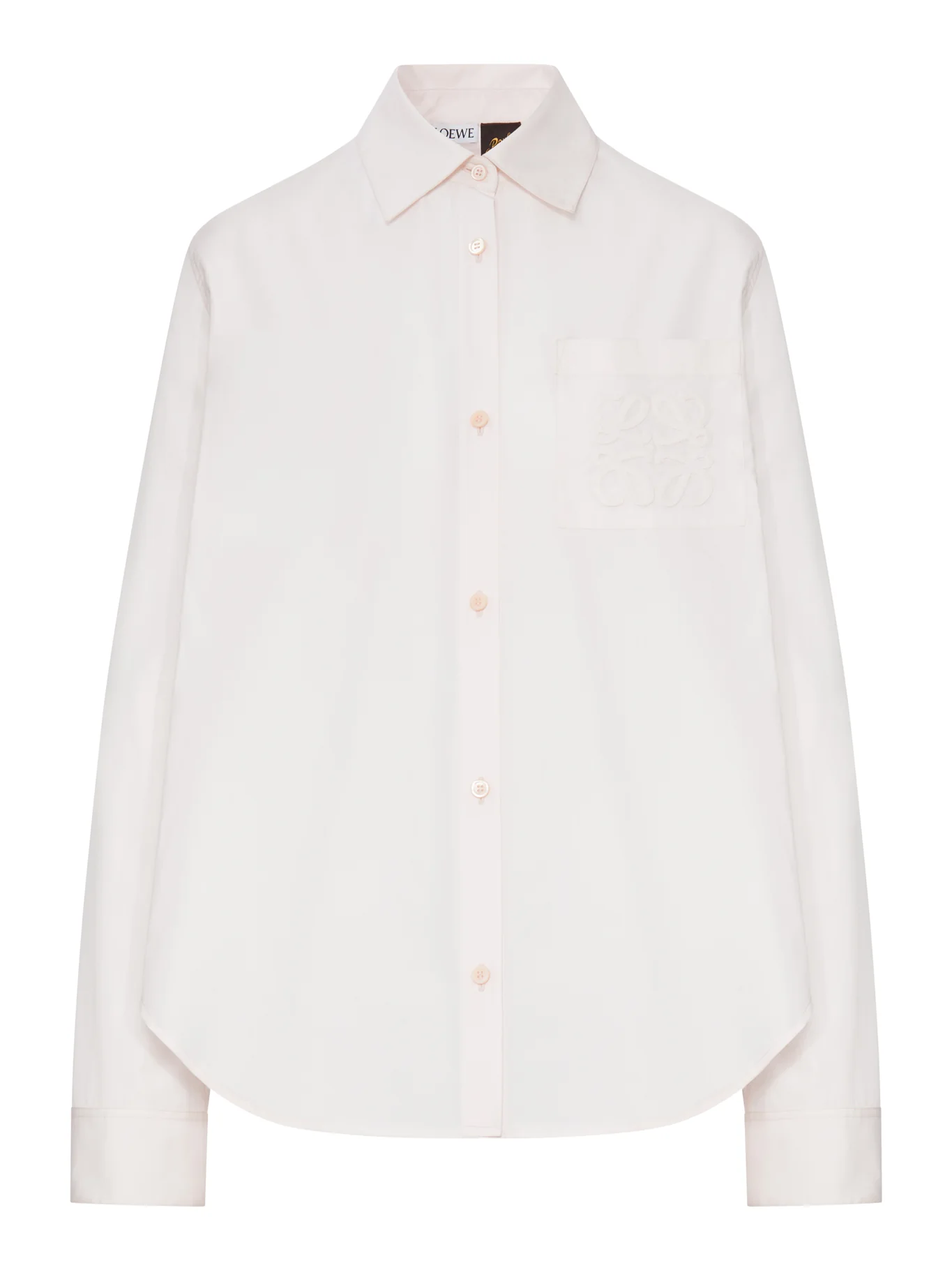 COTTON POPLIN SHIRT WITH ANAGRAM EMBROIDERY