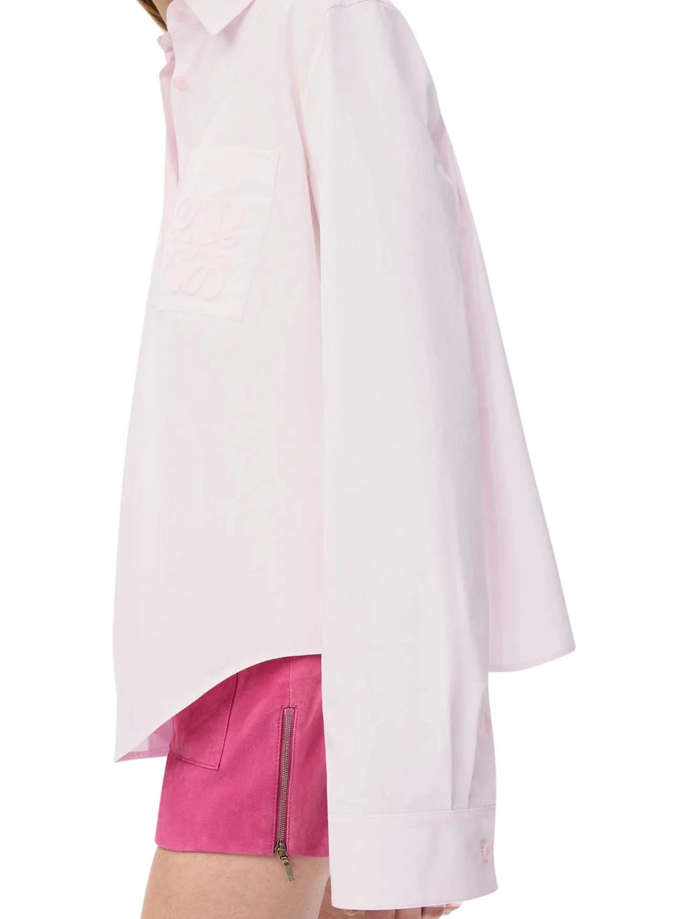 COTTON POPLIN SHIRT WITH ANAGRAM EMBROIDERY - Image 5