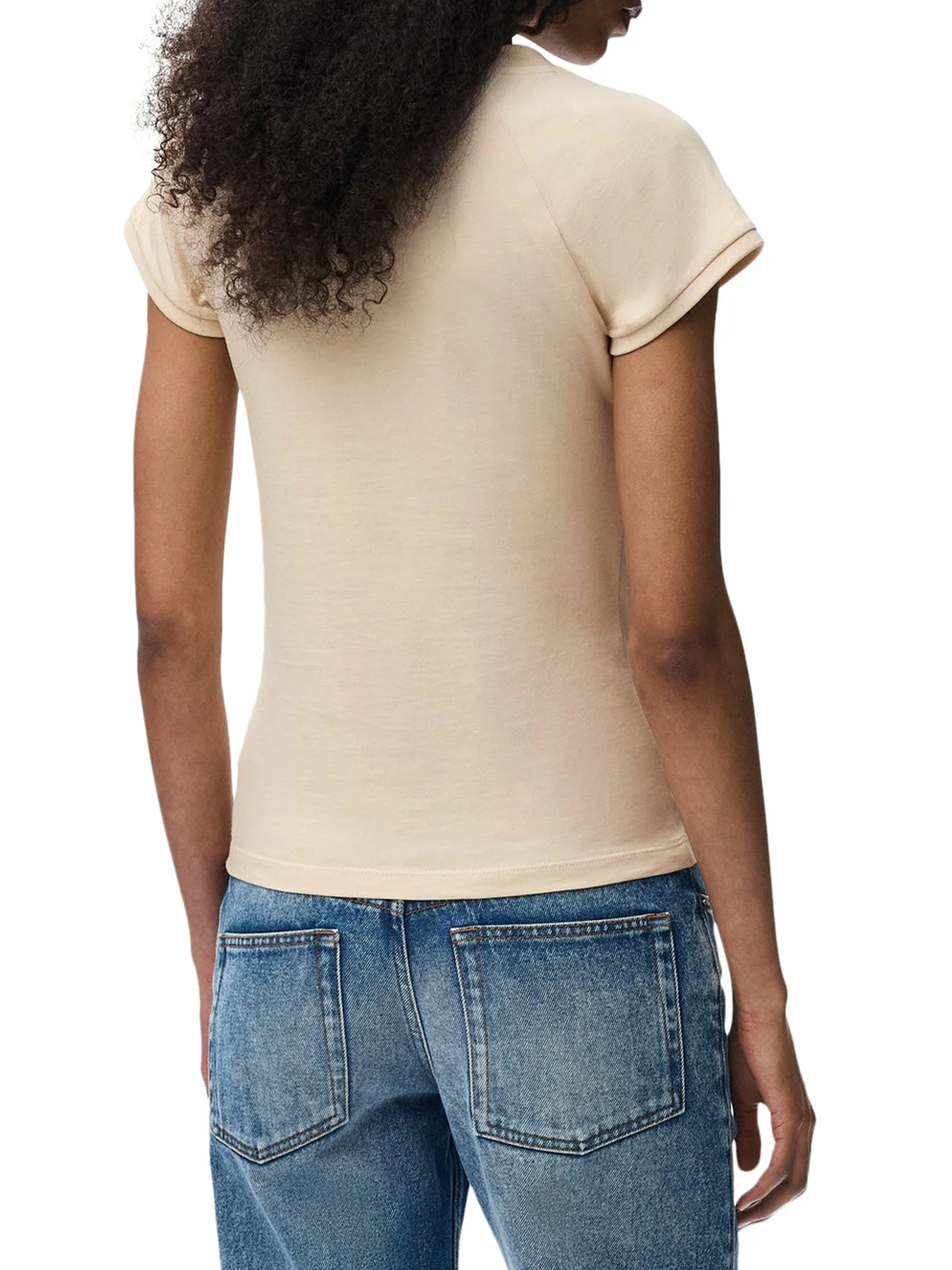 LIGHTWEIGHT COTTON JERSEY T-SHIRT WITH MOSAIC-EFFECT ANAGRAM EMBROIDERY - Image 4