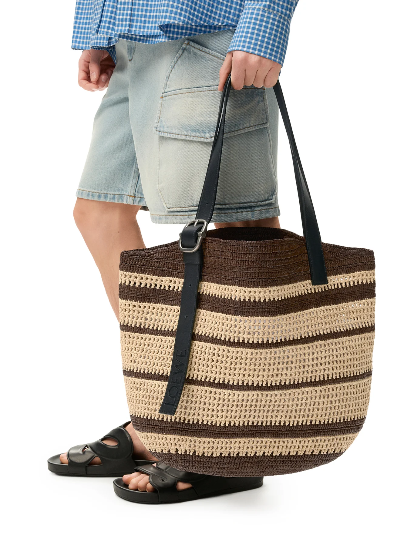 LOOP BASKET BAG IN RAFFIA - Image 3