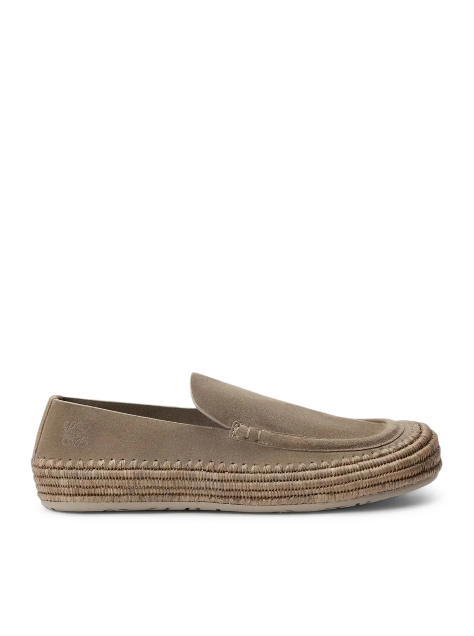 RIO SUEDE AND RAFFIA LOAFERS