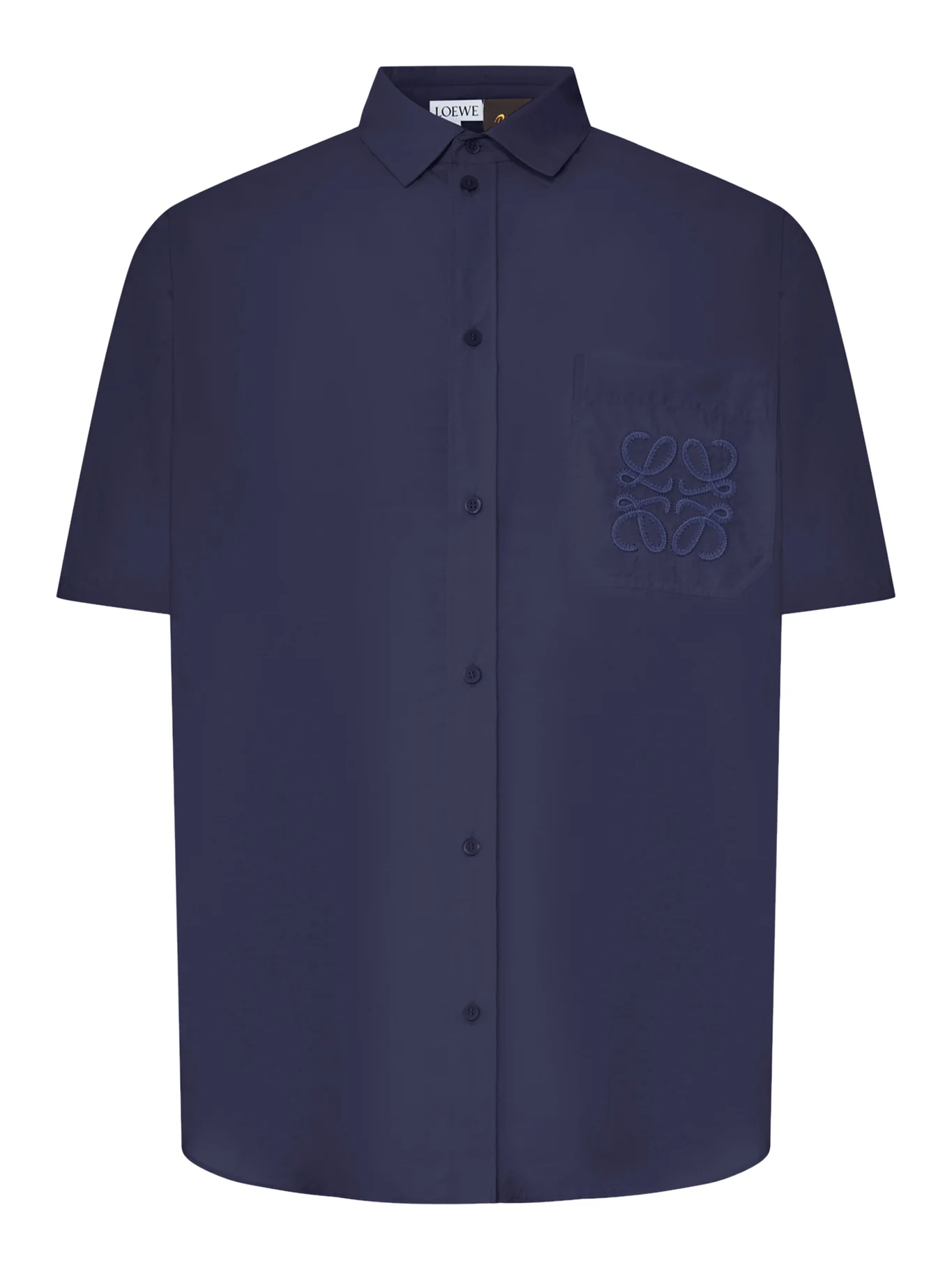 SHORT-SLEEVED TEXTURED POPLIN SHIRT