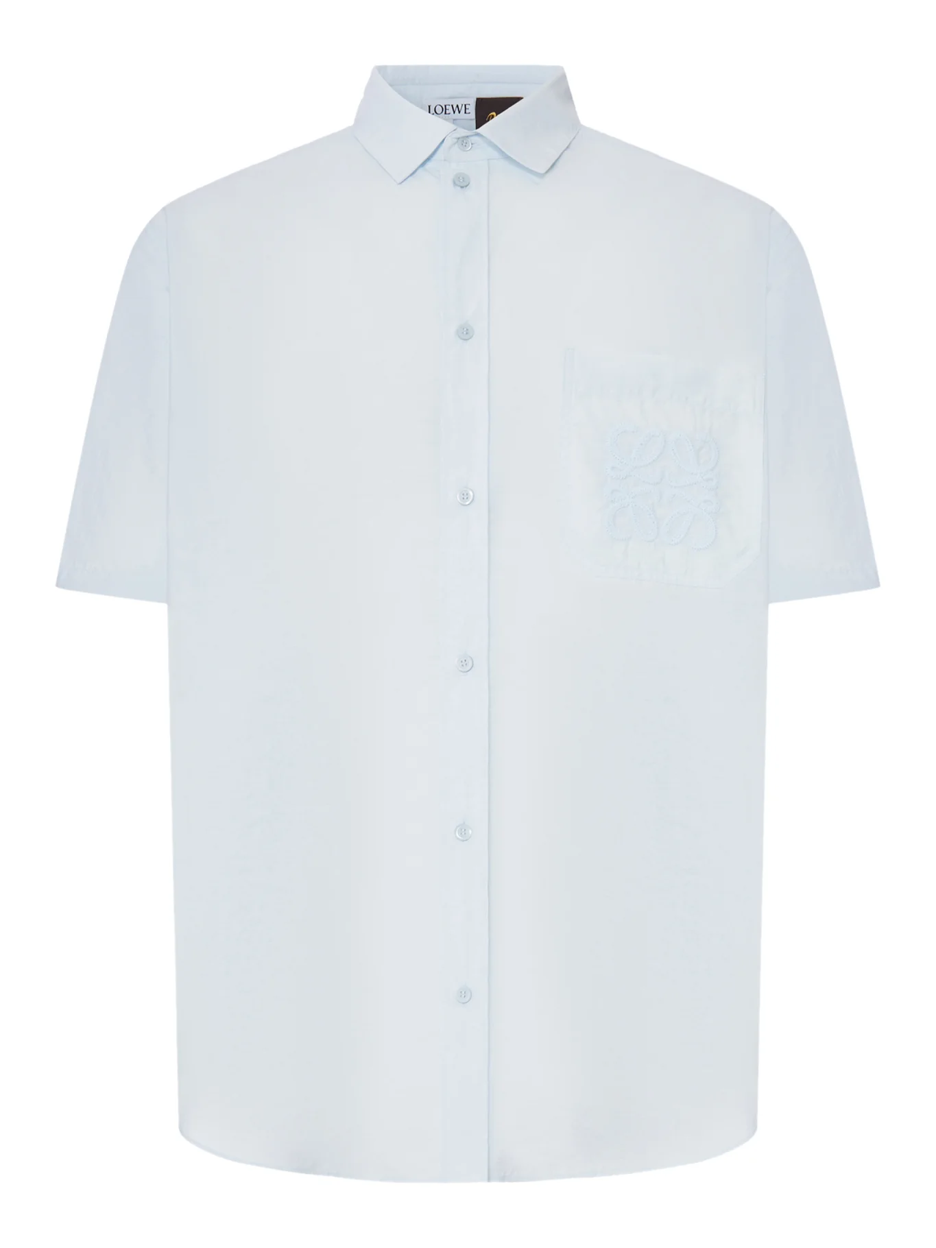 SHORT-SLEEVED TEXTURED POPLIN SHIRT
