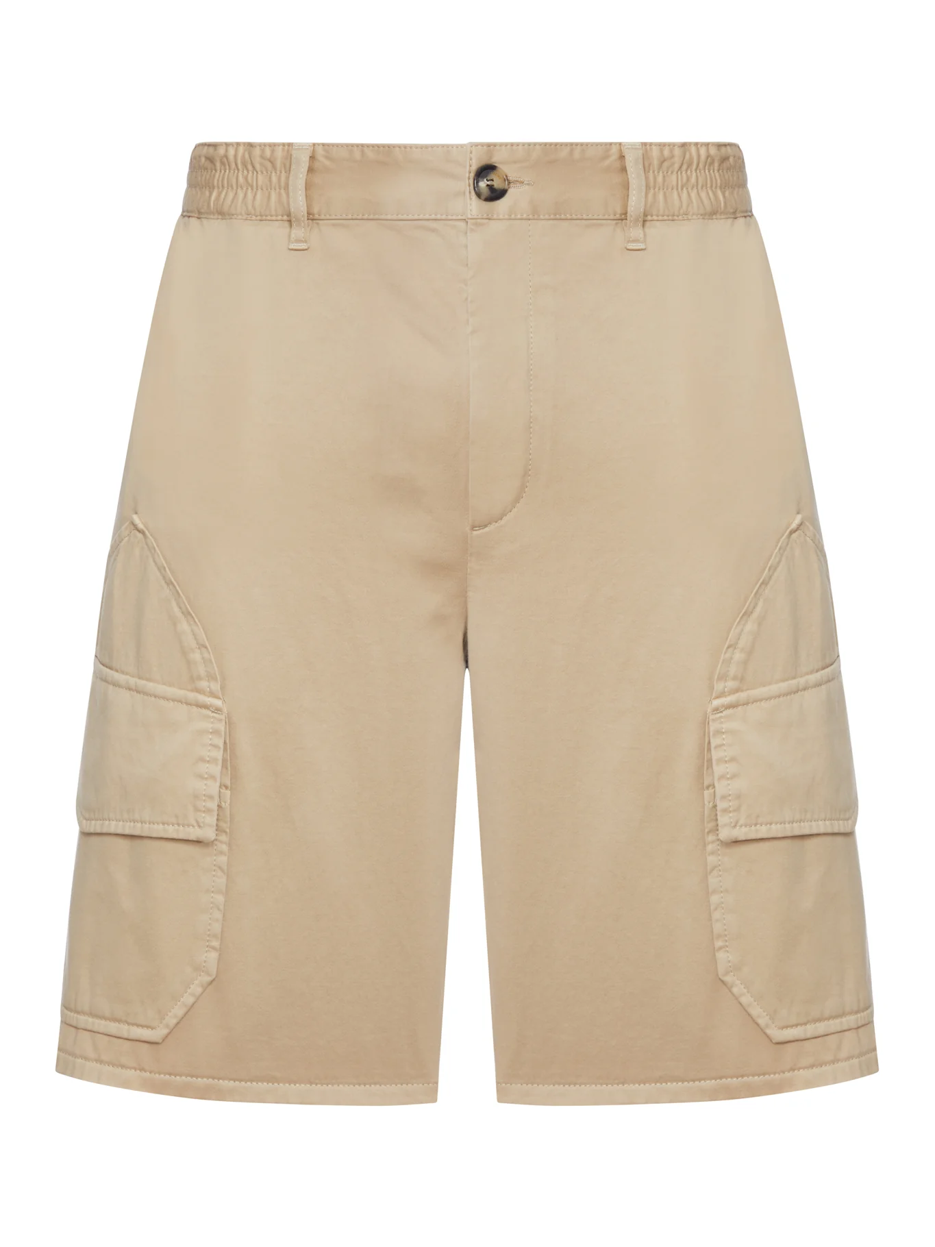 SHORTS IN LIGHT WASHED COTTON SATIN