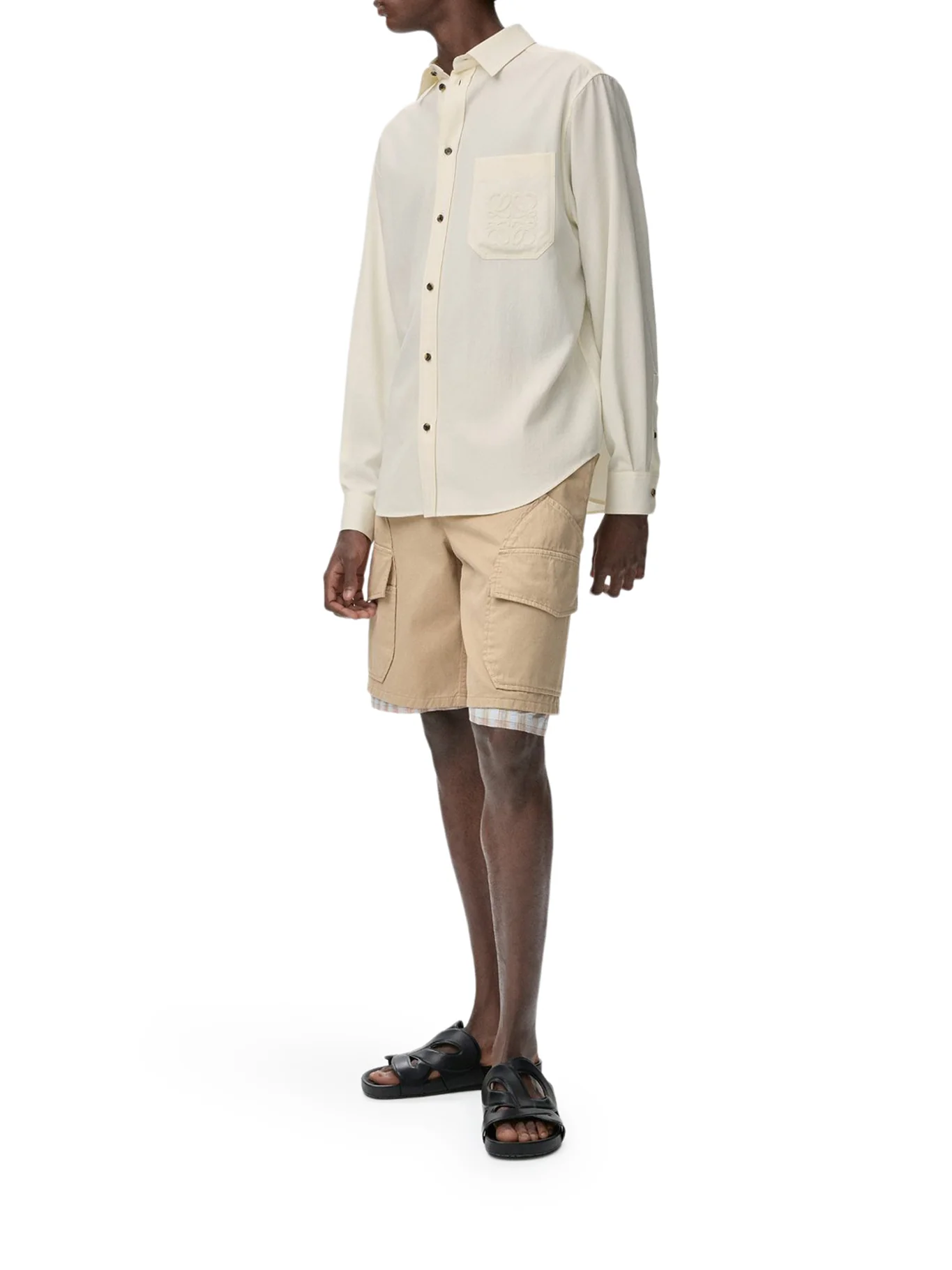 SHORTS IN LIGHT WASHED COTTON SATIN - Image 2
