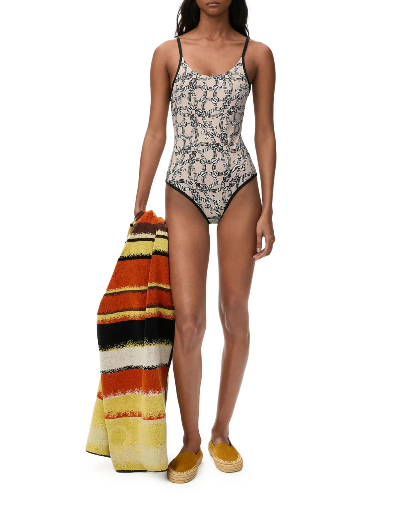 TECHNICAL JERSEY SWIMSUIT WITH ALL-OVER ANAGRAM PRINT - Image 2