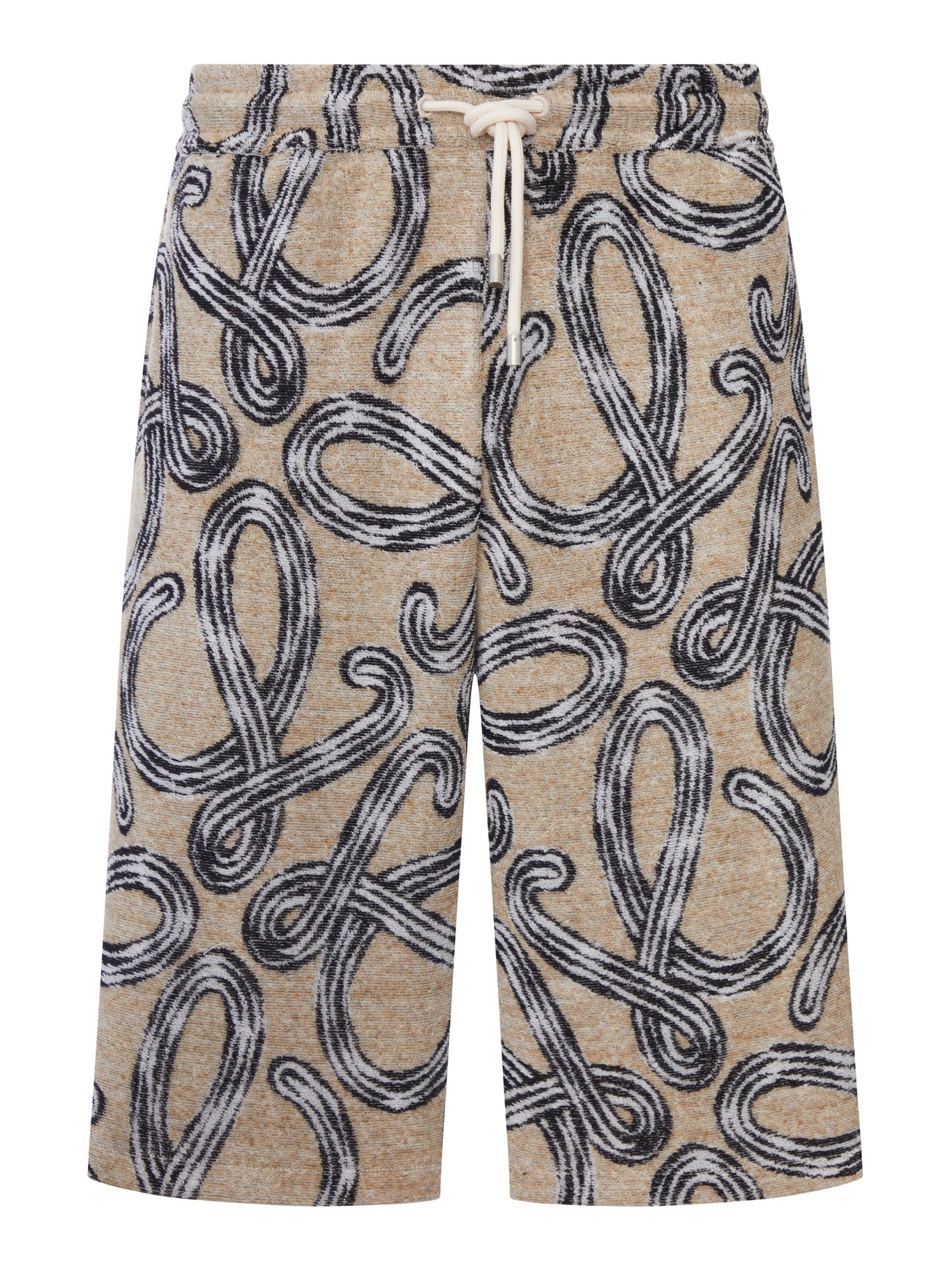 TERRY SHORTS WITH ALL-OVER ANAGRAM