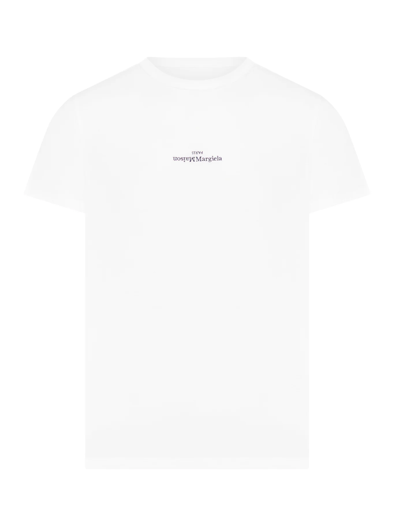 EMBROIDERED UPSIDE-DOWN LOGO T-SHIRT