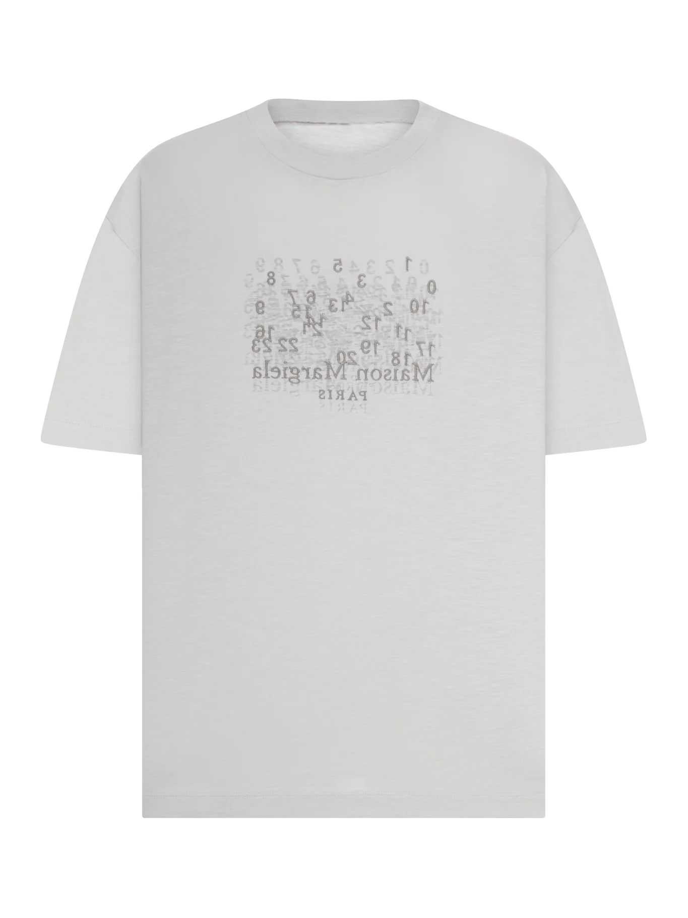 COTTON T-SHIRT WITH TONE-ON-TONE LETTERING PRINT