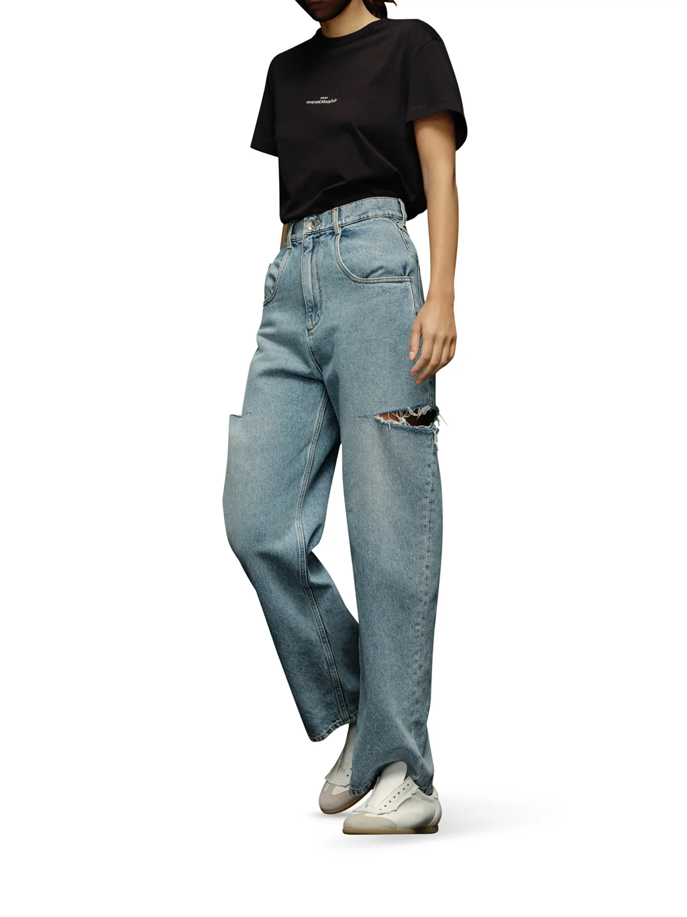 DENIM JEANS WITH SIDE RIPS - Image 3