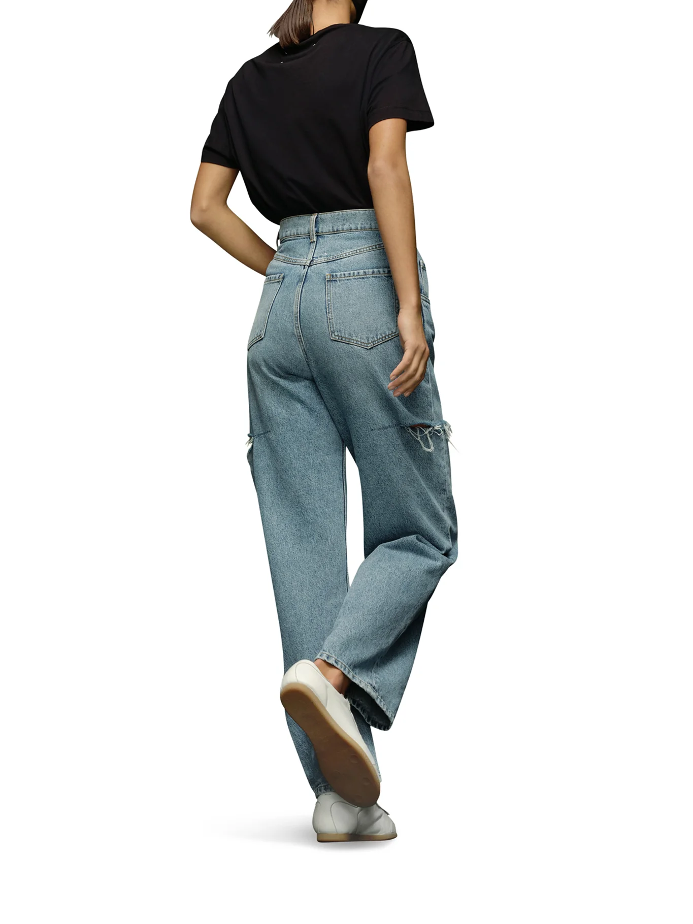 DENIM JEANS WITH SIDE RIPS - Image 5