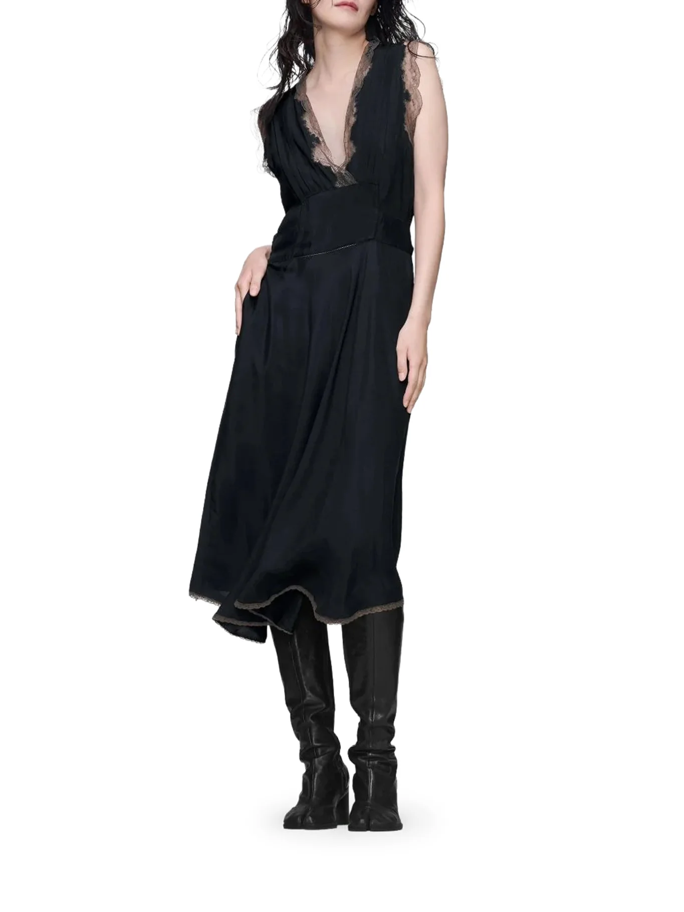 SILK MIDI DRESS - Image 2
