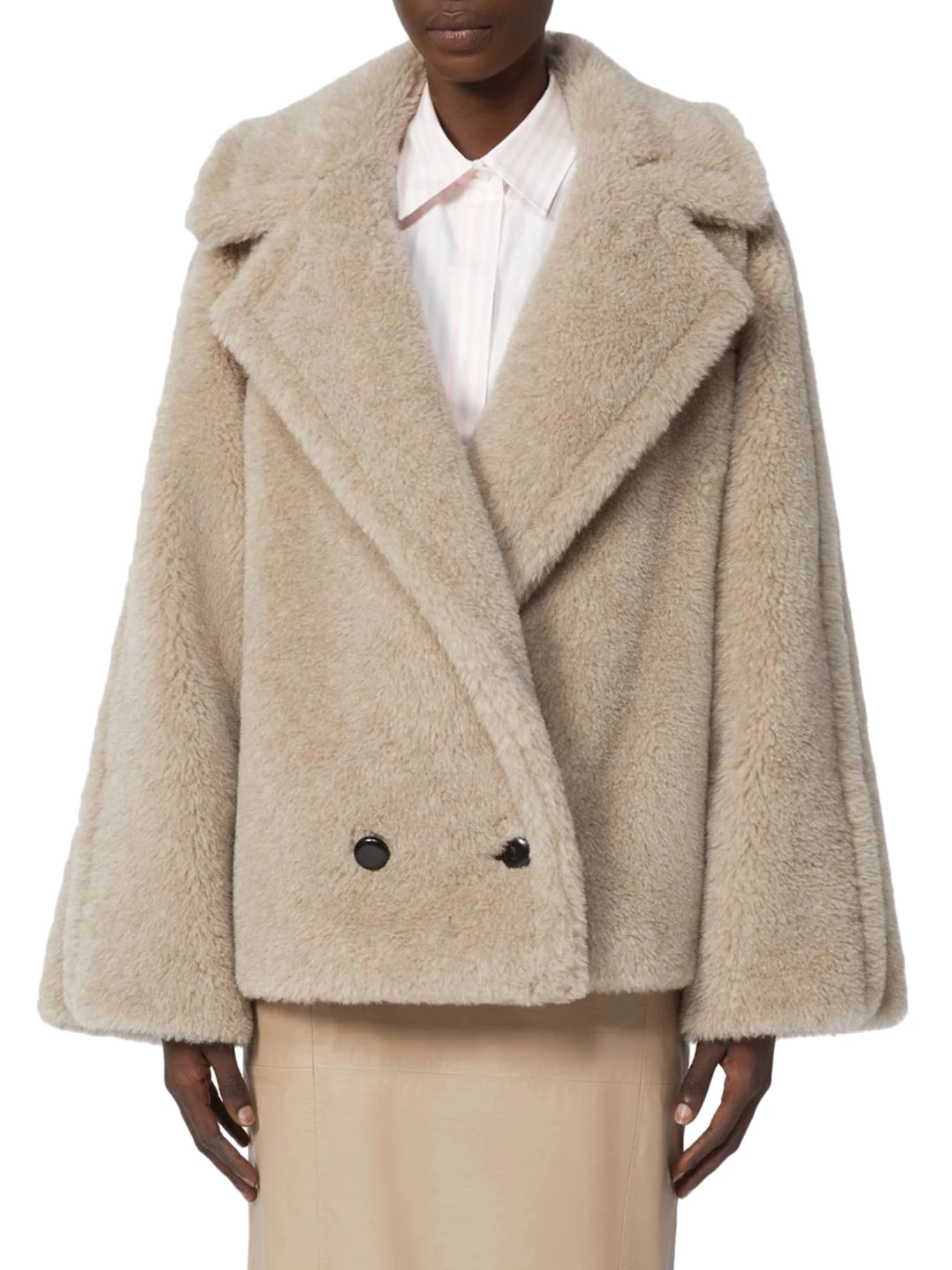 ALPACA AND CASHMERE TEDDY COAT - Image 3