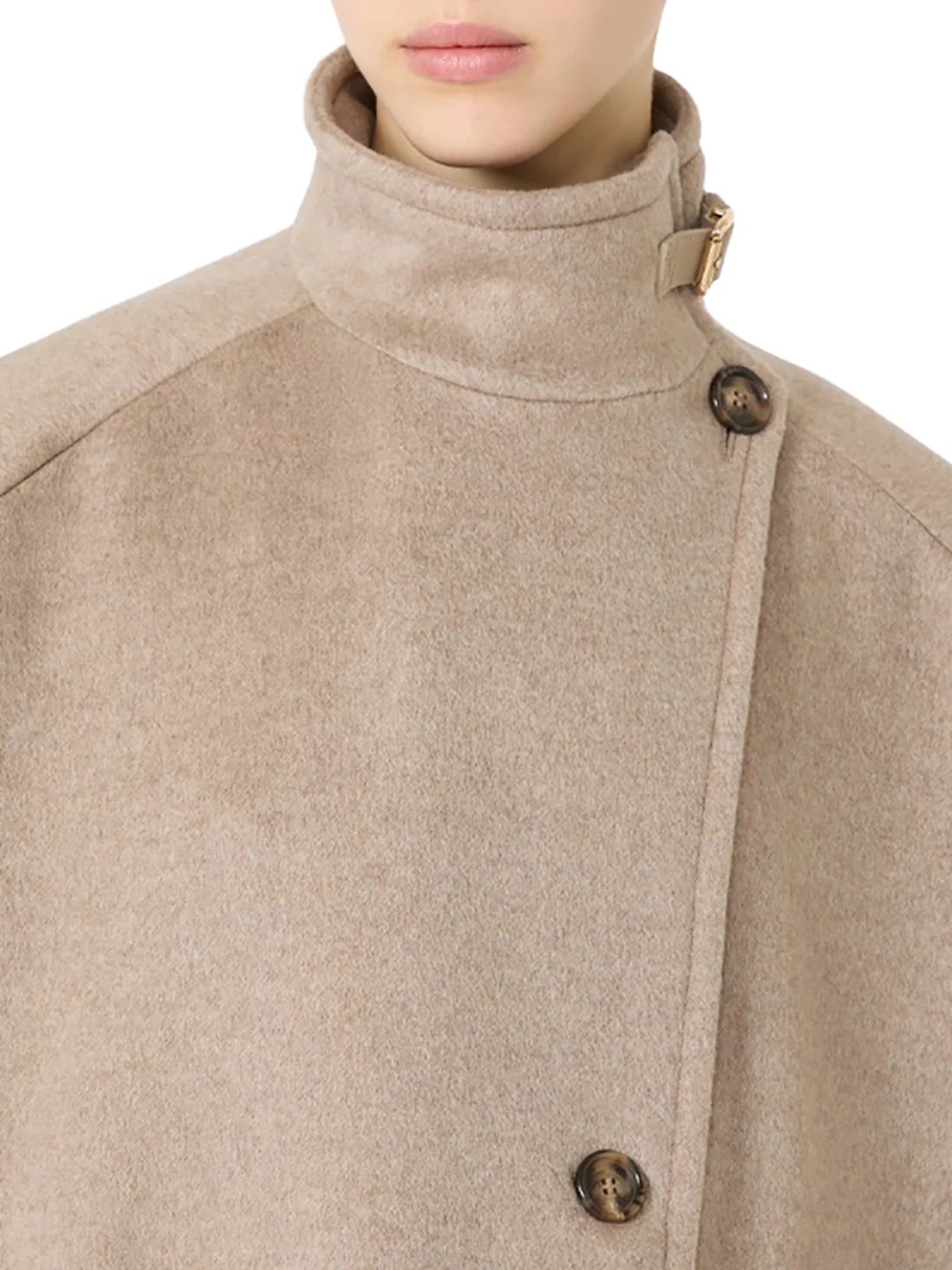 LIGHTWEIGHT CASHMERE DRAP CAPE - Image 5