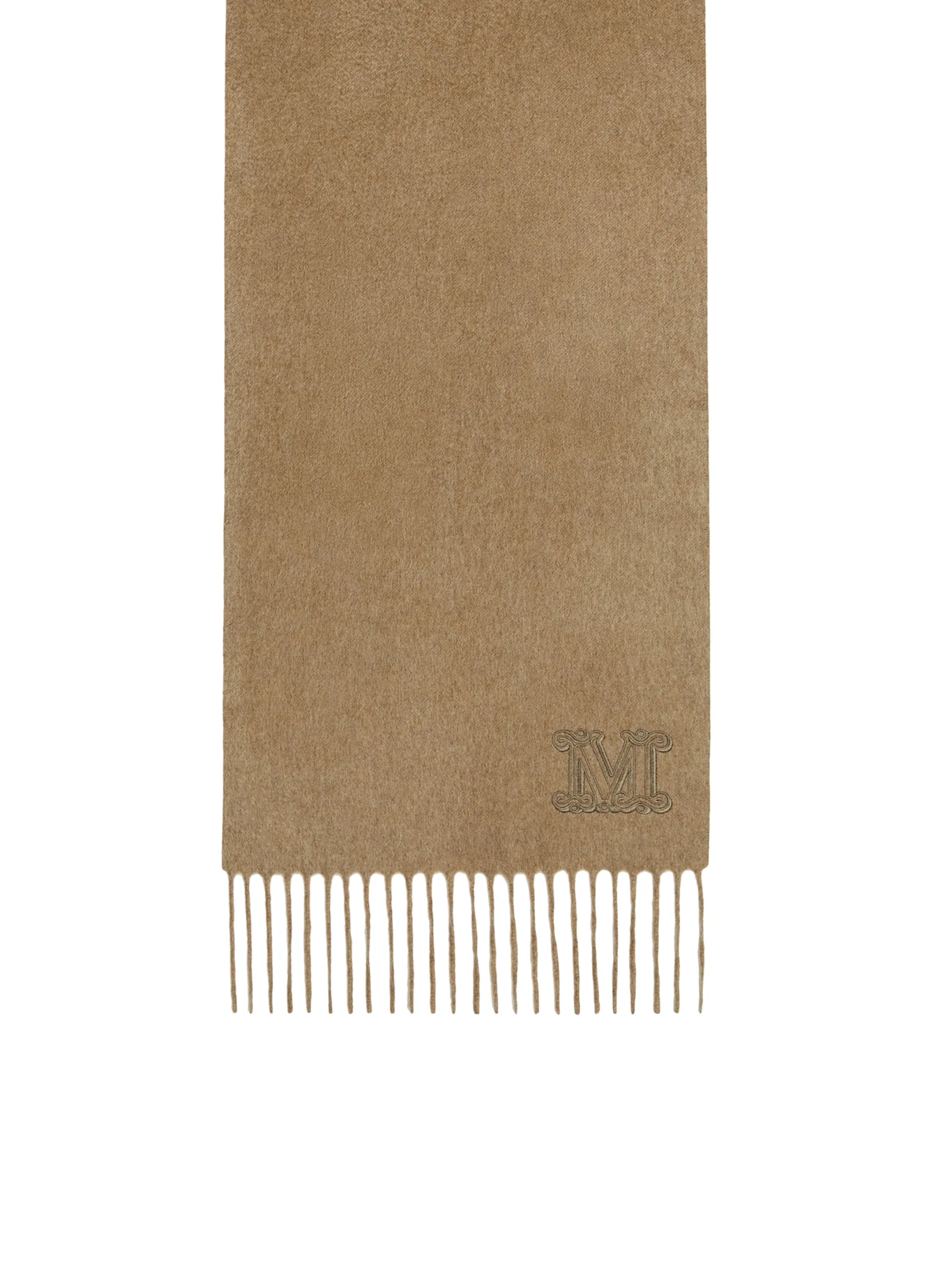 CASHMERE STOLE WITH MONOGRAM EMBROIDERY