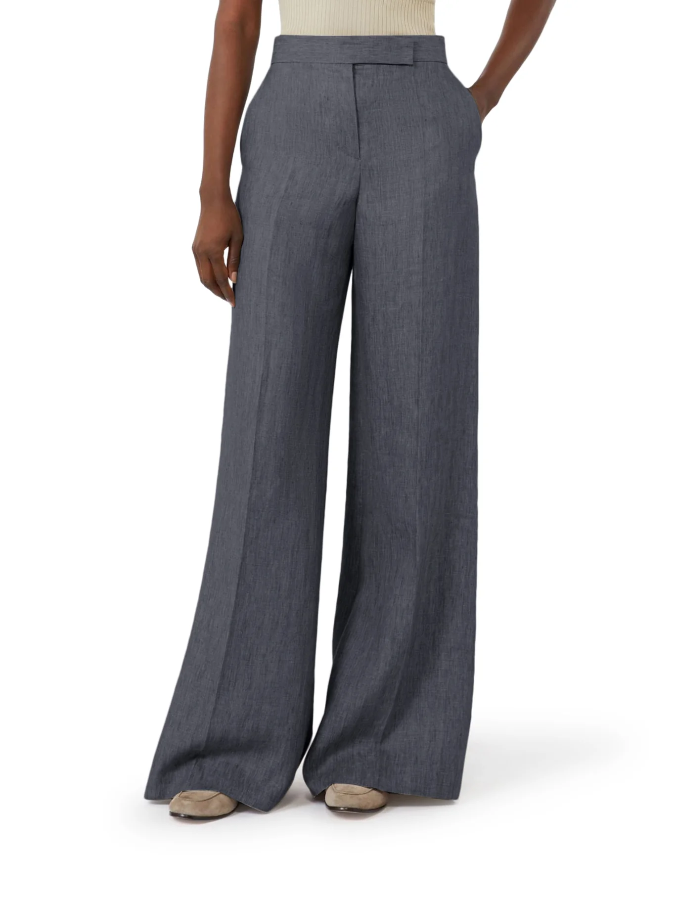 CHEVRON LINEN BATAVIA TROUSERS - Image 2