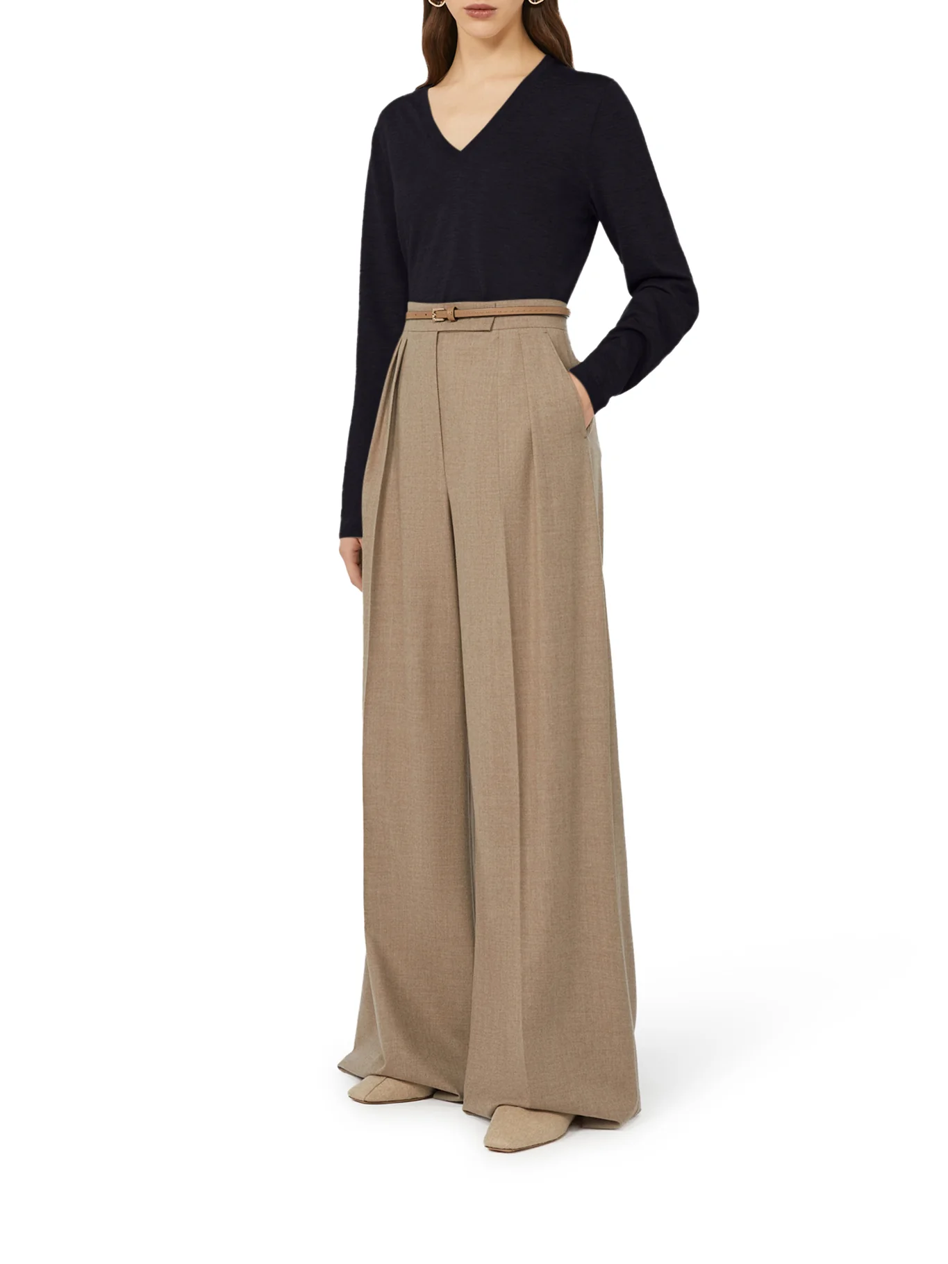 LINCE SWEATER IN SATINED CASHMERE YARN - Image 2