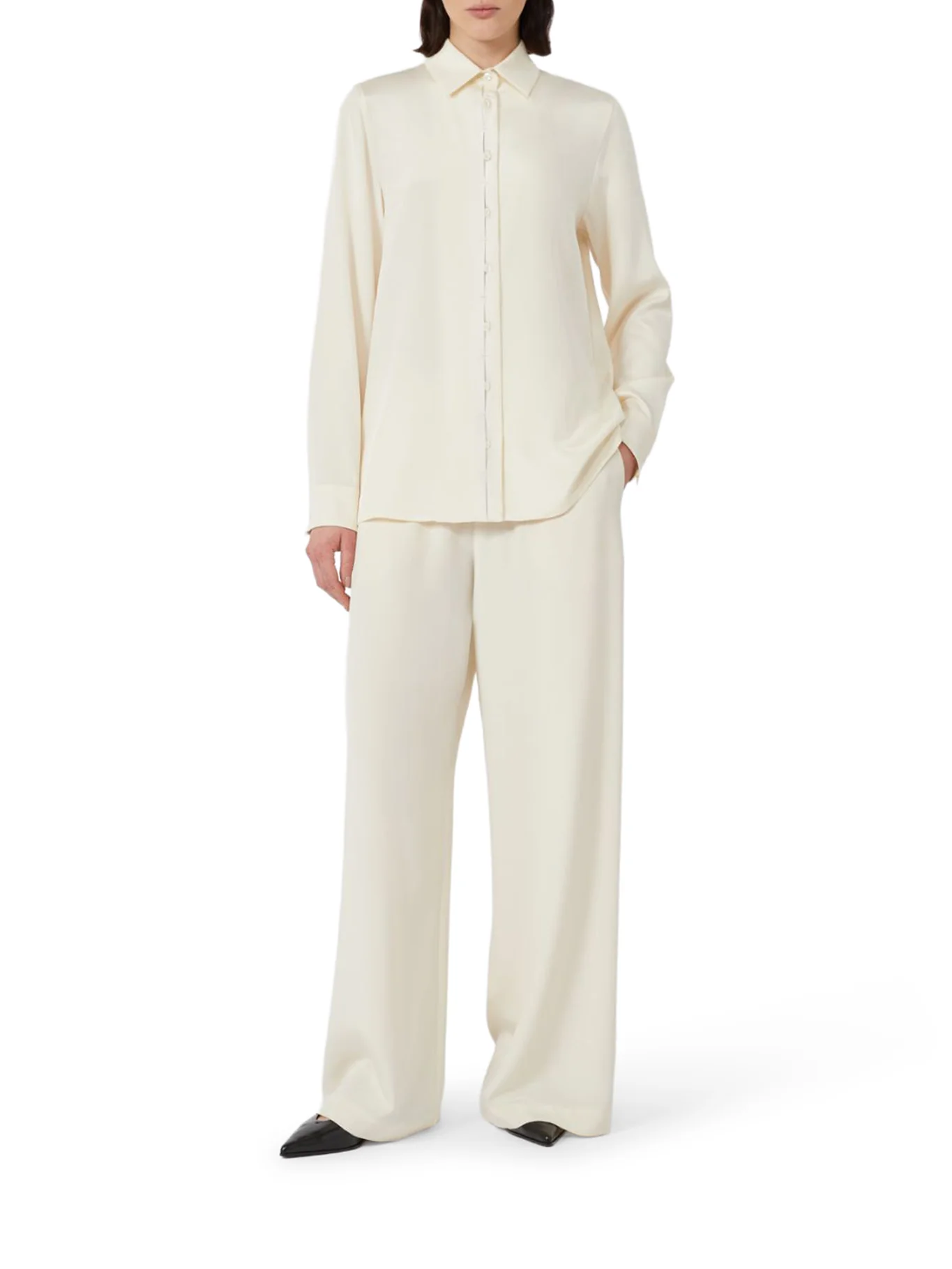 COMFORT PANTS IN STRETCH CRĂPE DE CHINE - Image 2