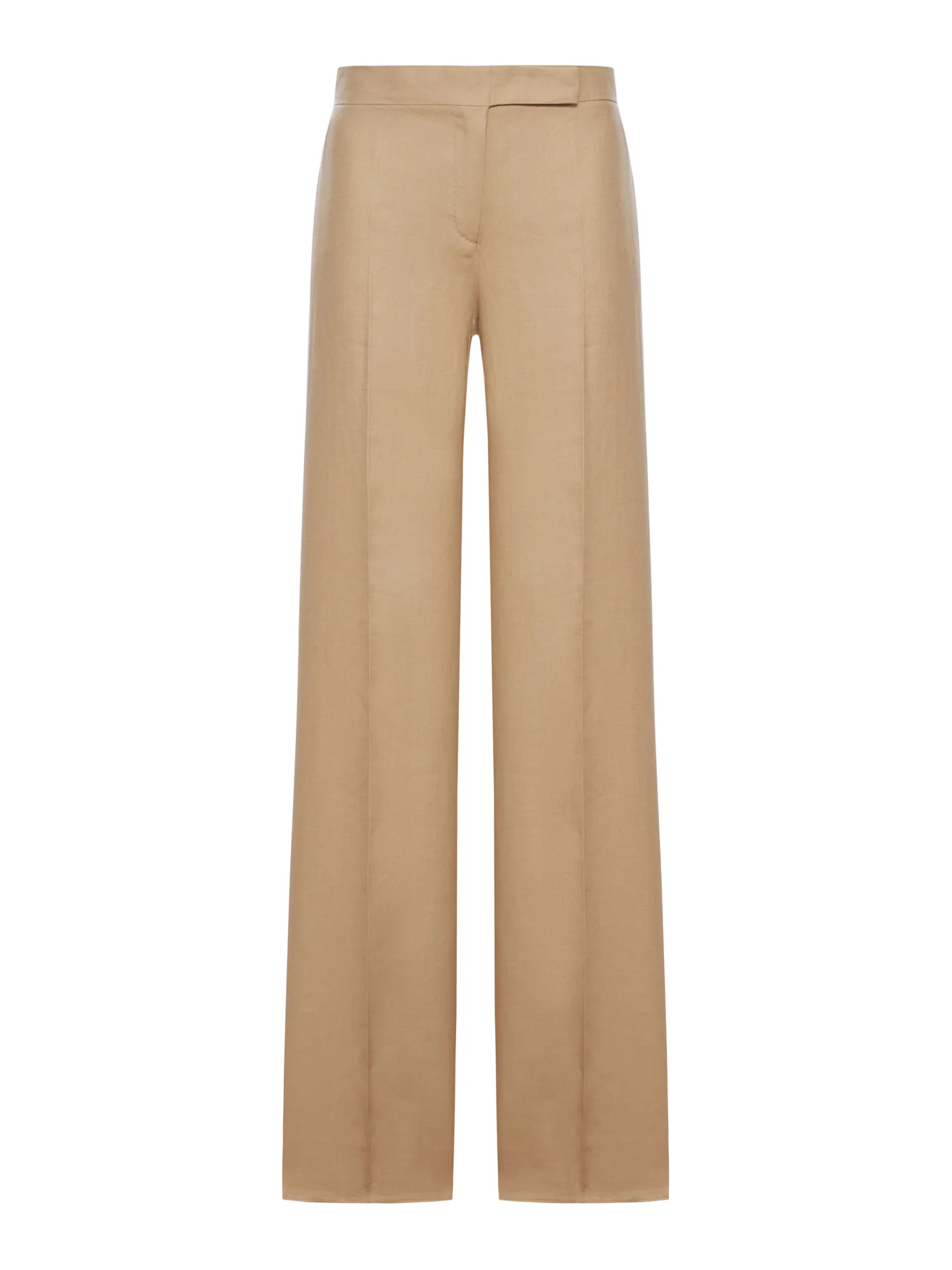 REGULAR FIT TROUSERS IN LINEN NATTÉ
