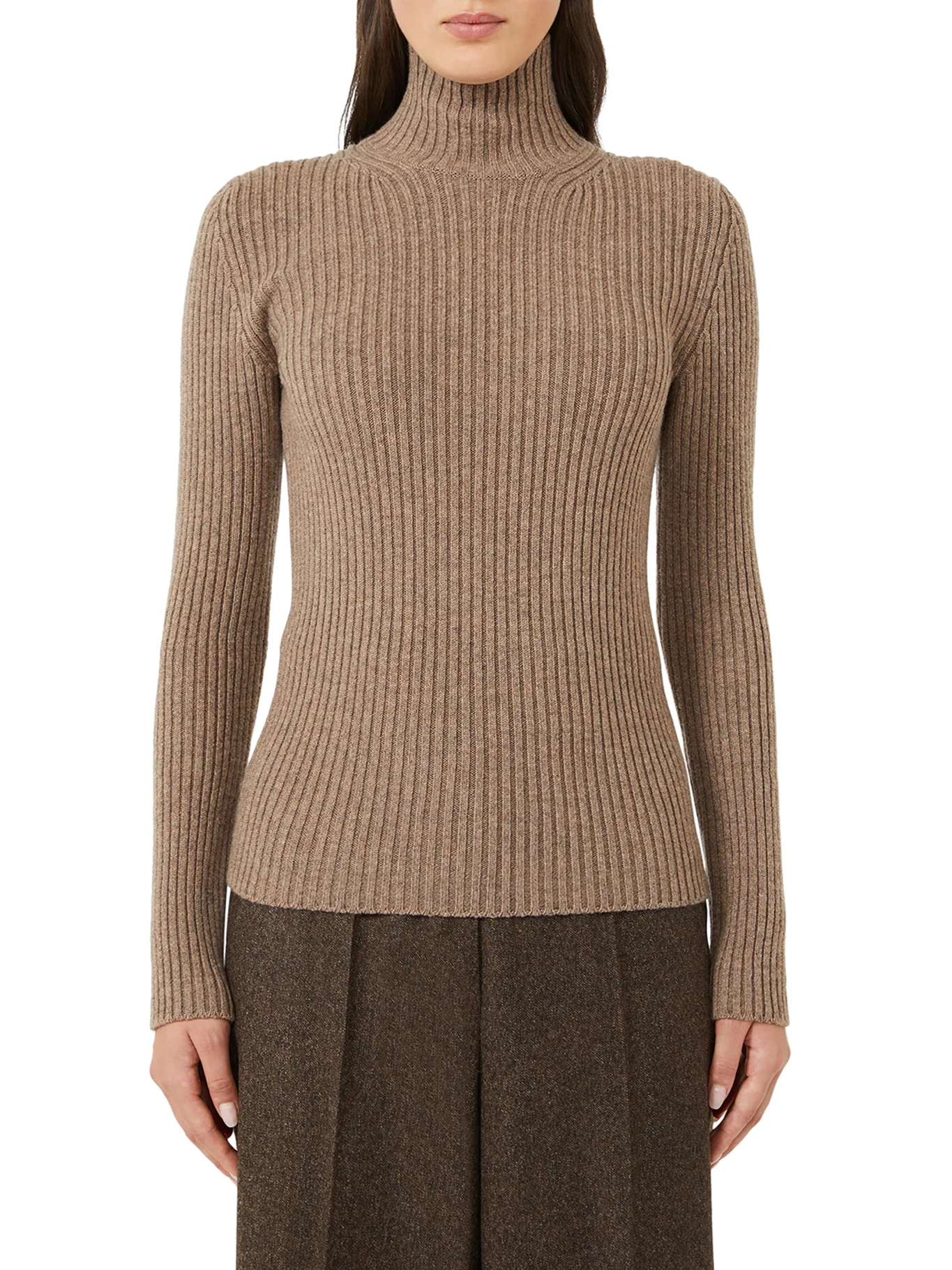 RIBBED WOOL AND CASHMERE TURTLENECK - Image 2