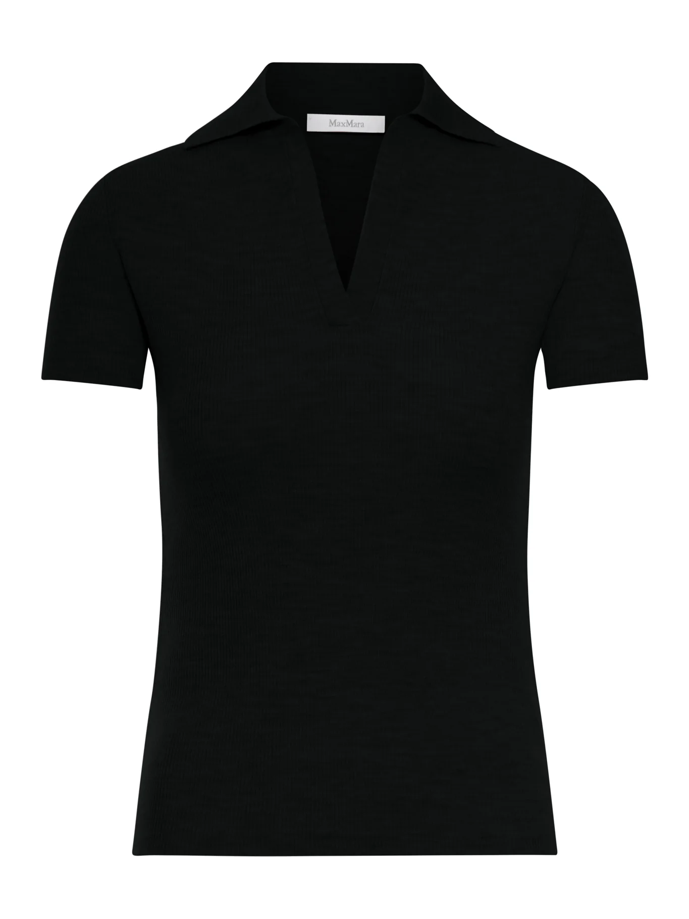 RIBBED WOOL POLO