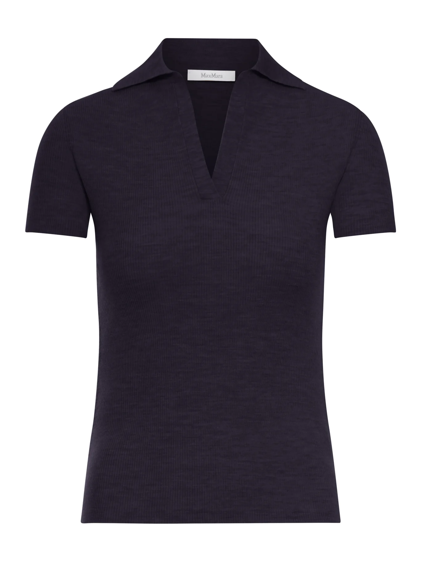 RIBBED WOOL POLO