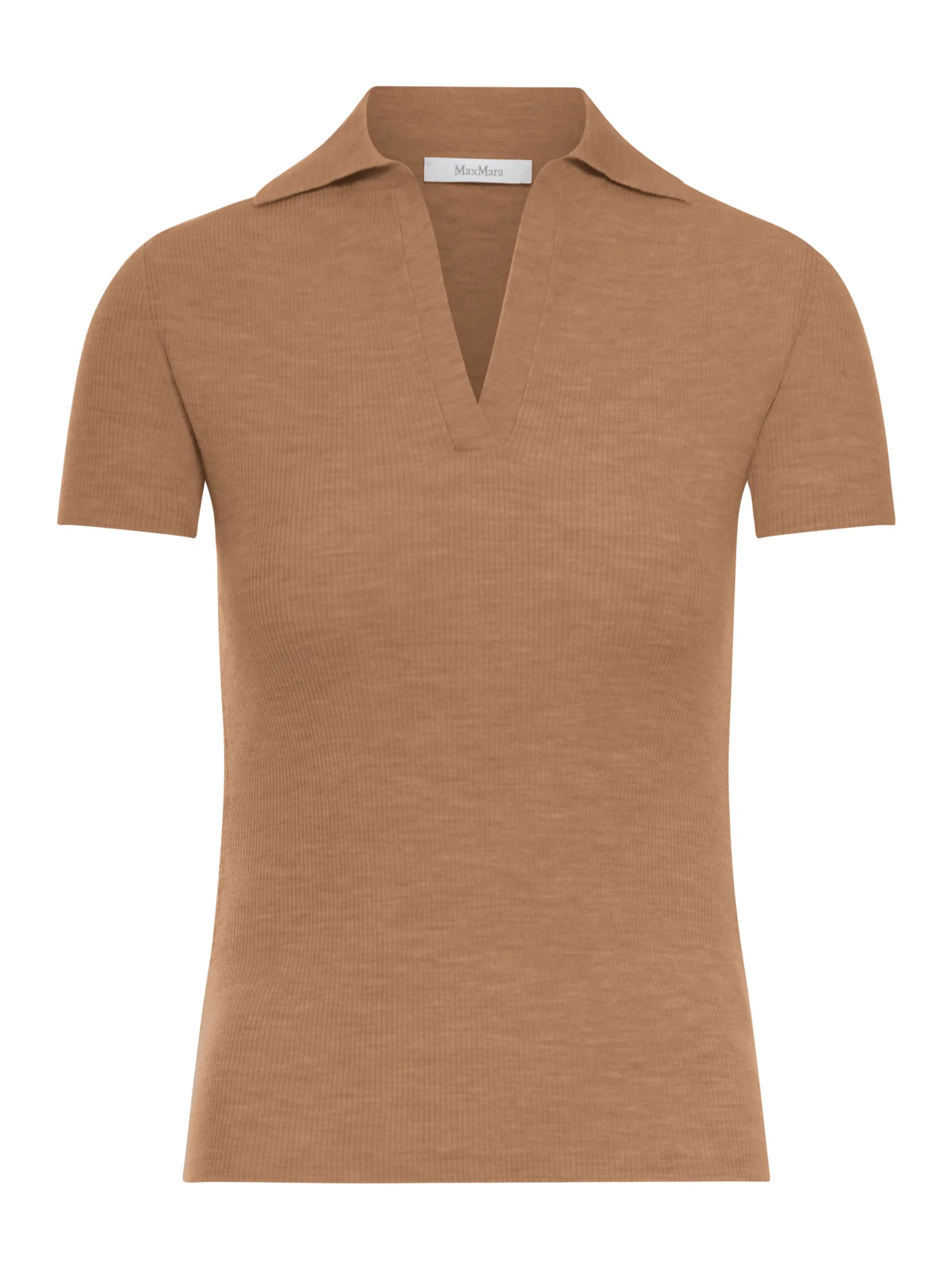 RIBBED WOOL POLO