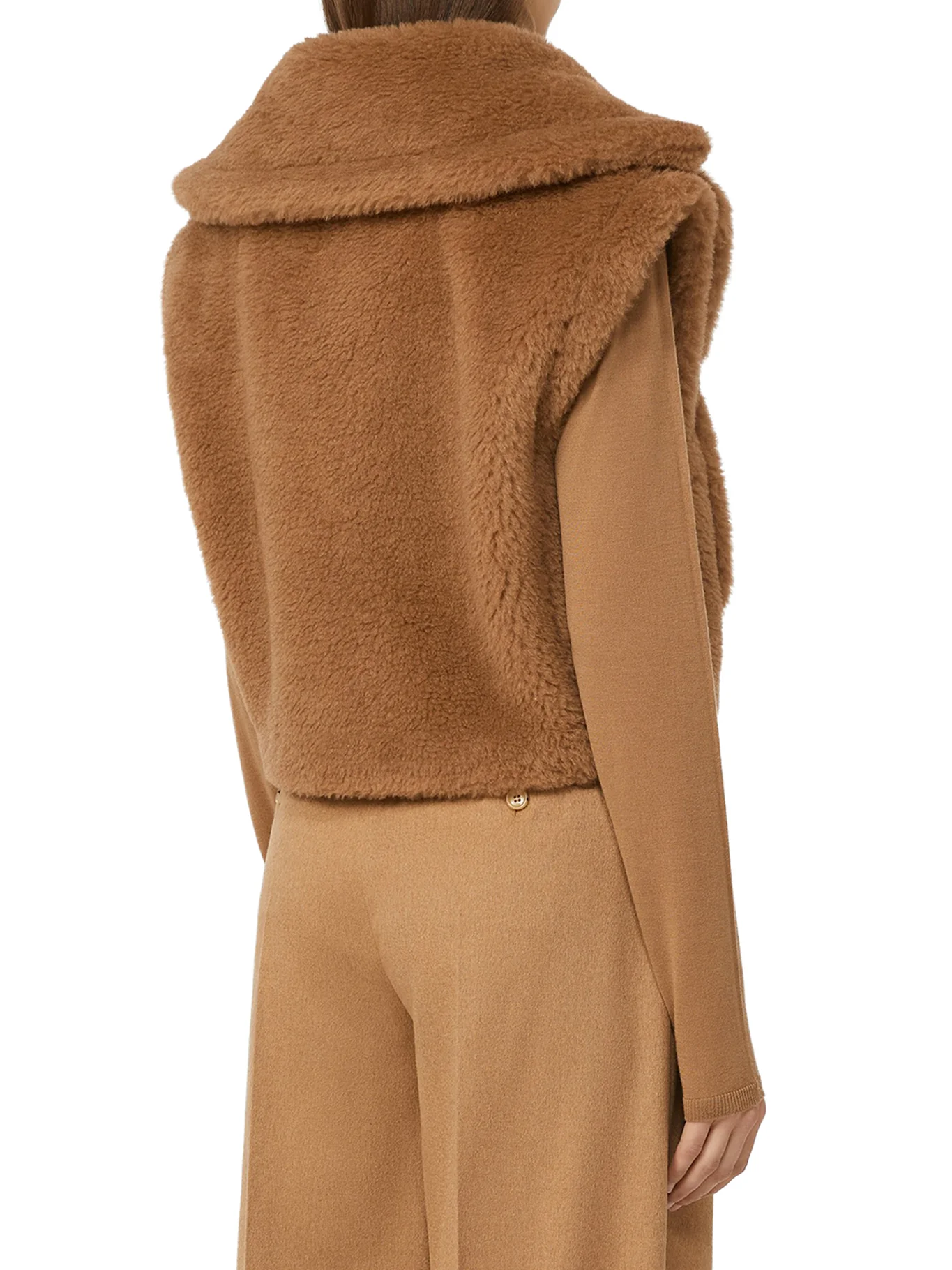 SANTOS 2-IN-1 CROP VEST IN TEDDY FABRIC - Image 4