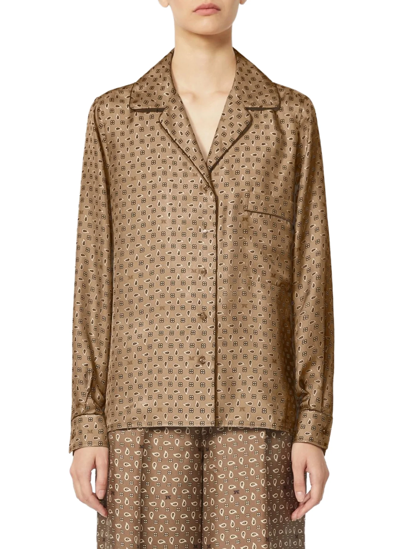 SEMI-FITTED PRINTED SILK SHIRT - Image 2