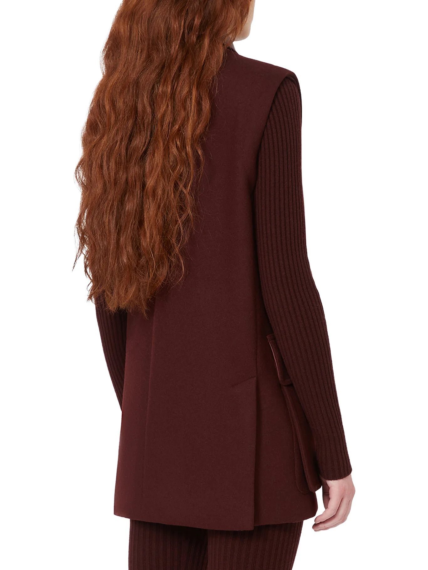 LONG WOOL, ALPACA AND CASHMERE VEST - Image 4