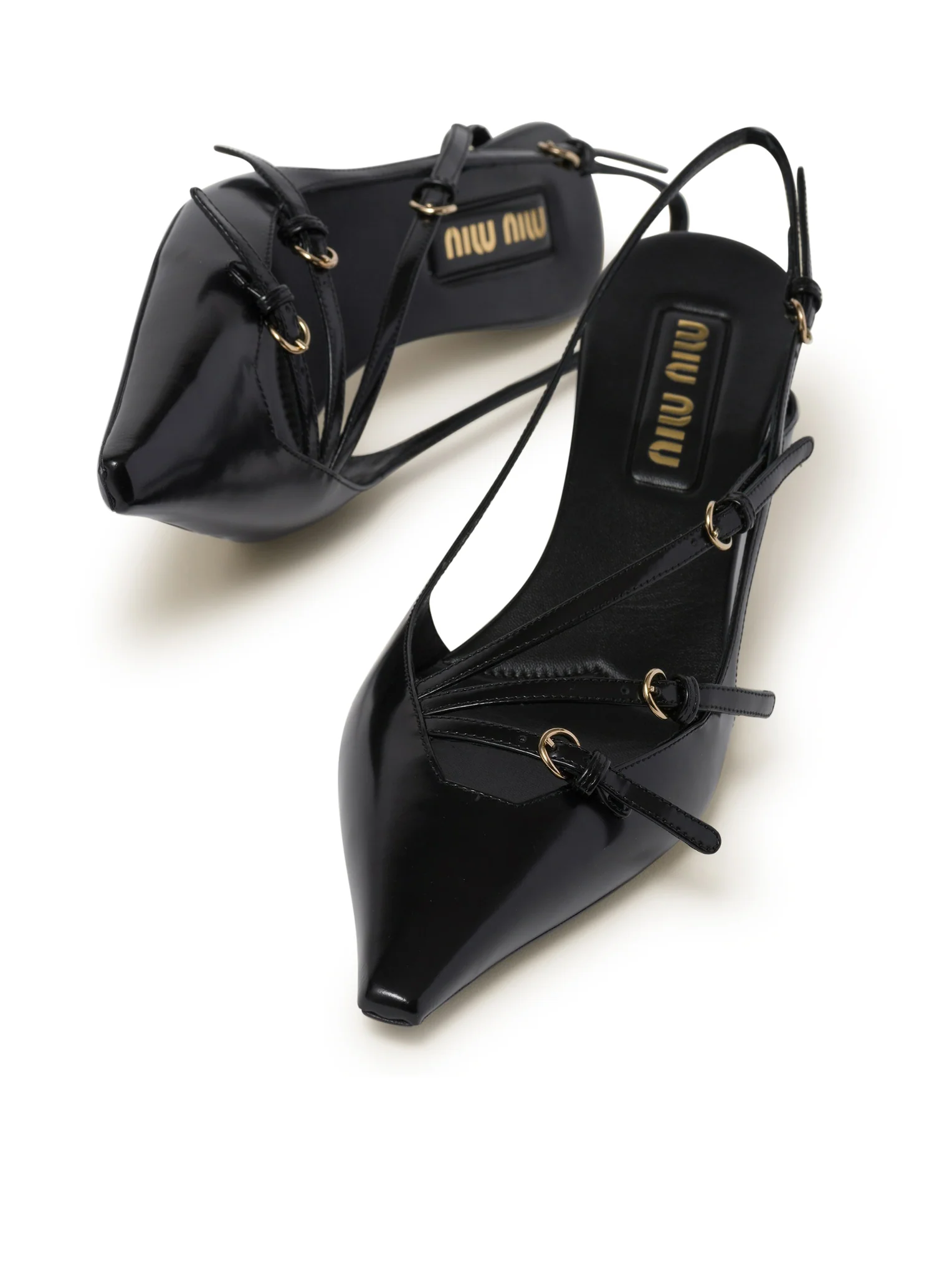 PATENT LEATHER SLINGBACK WITH BUCKLES - Image 4