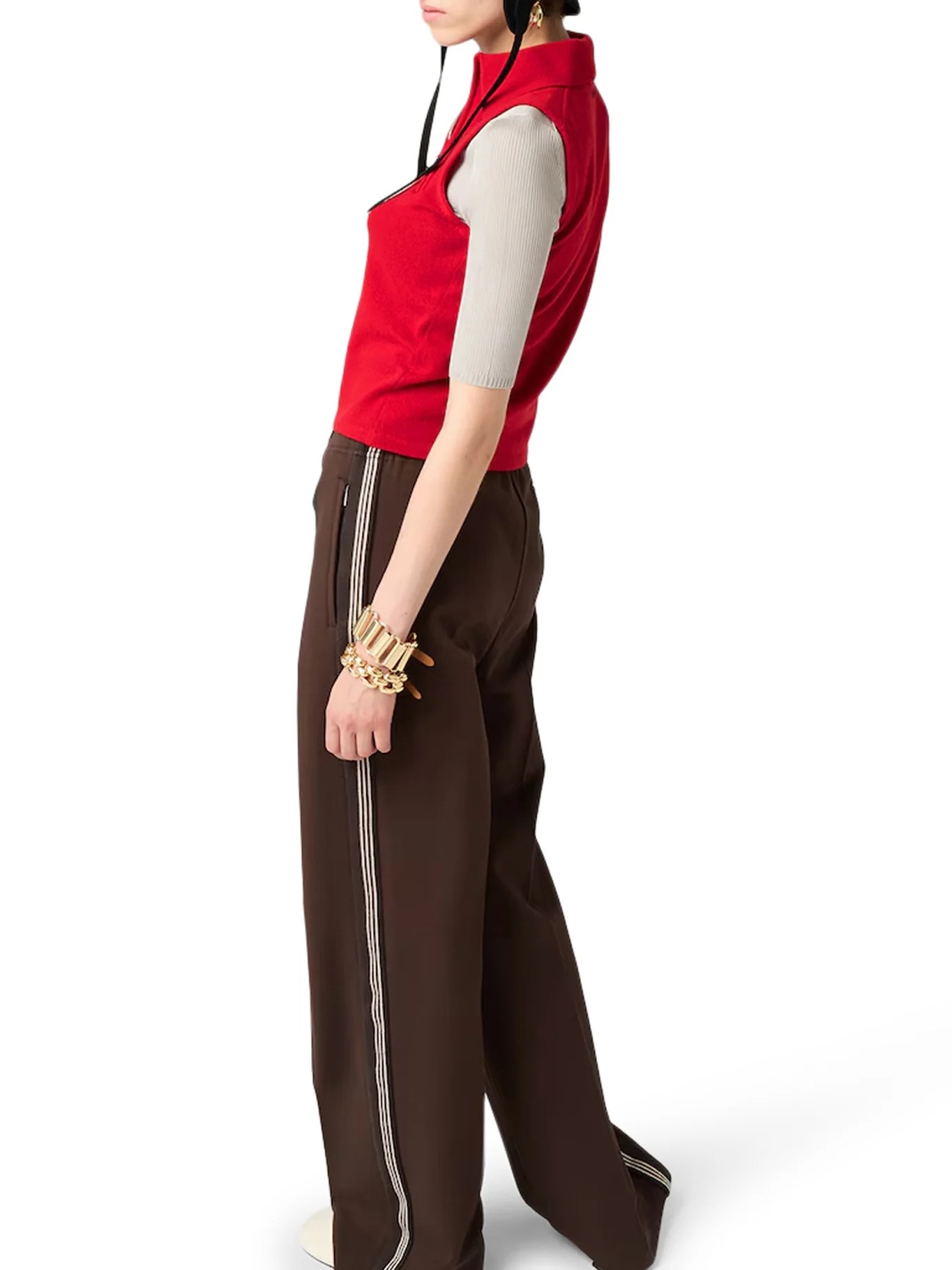 CASHMERE SLEEVELESS POLO SHIRT - Image 5