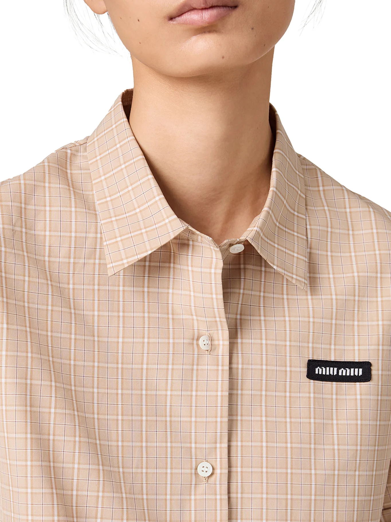 CHECKED COTTON POPLIN SHIRT - Image 4