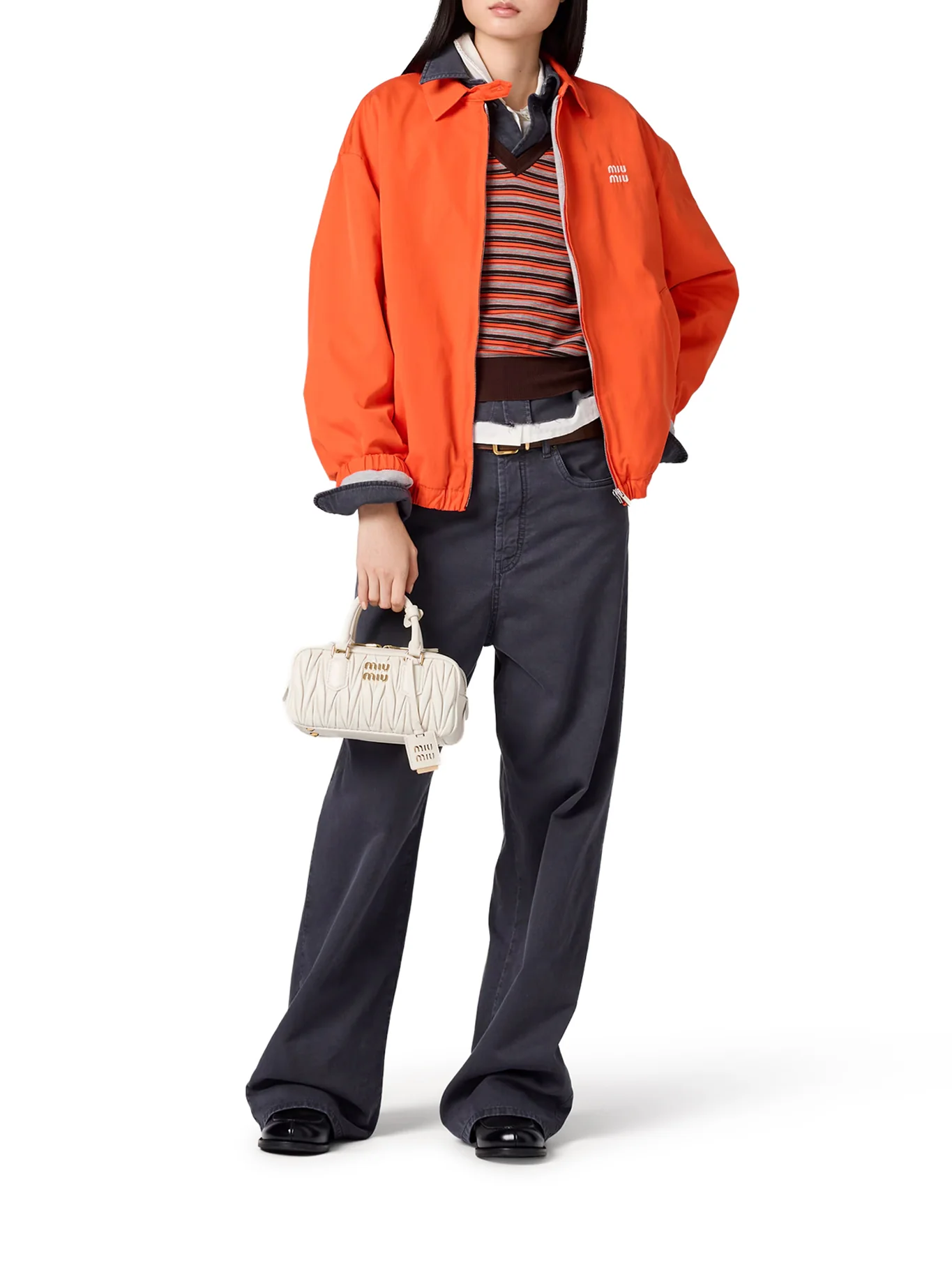 COTTON POPLIN BOMBER JACKET WITH LOGO - Image 2