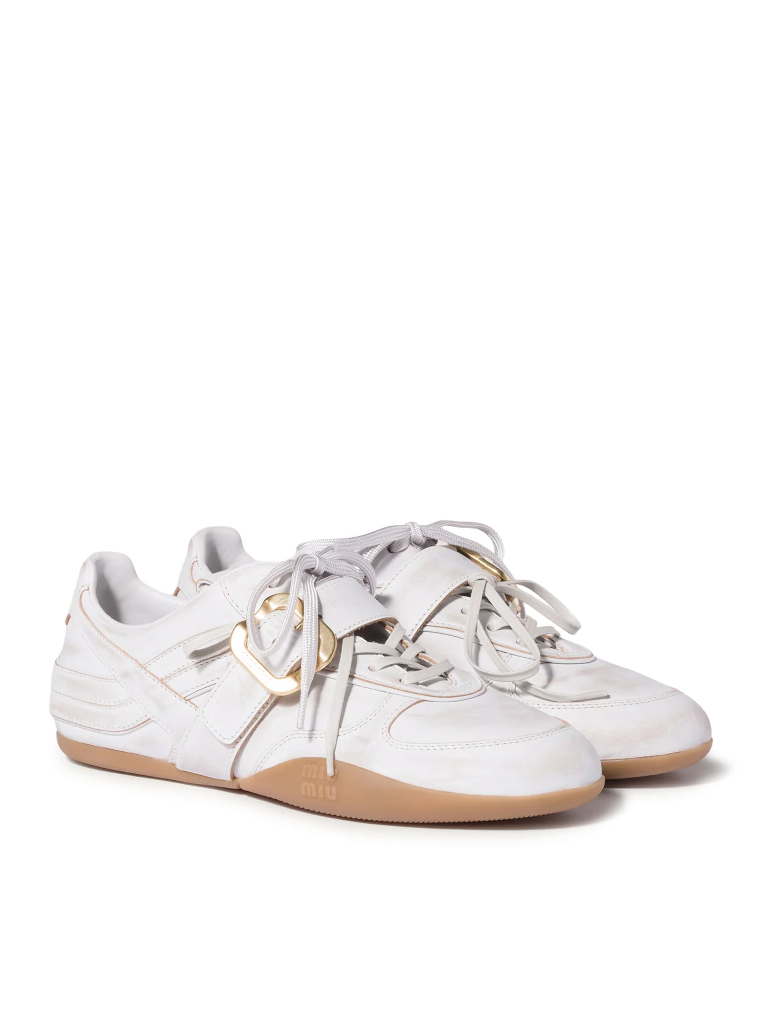 GYMNASIUM LEATHER SNEAKERS WITH BUCKLE - Image 2