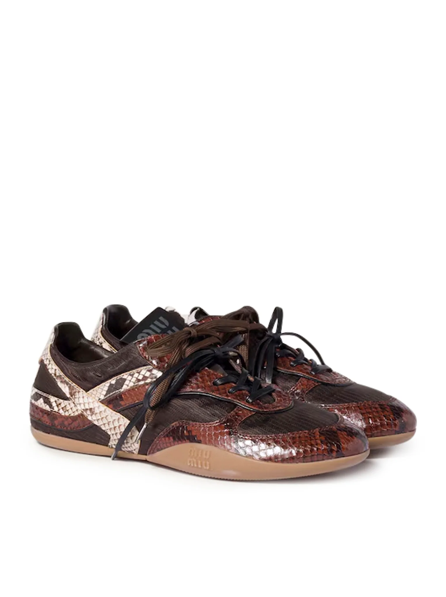 GYMNASIUM SNEAKERS IN TECHNICAL FABRIC AND PYTHON PRINT AYERS - Image 2