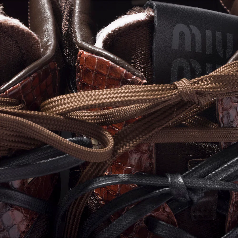 GYMNASIUM SNEAKERS IN TECHNICAL FABRIC AND PYTHON PRINT AYERS - Image 4