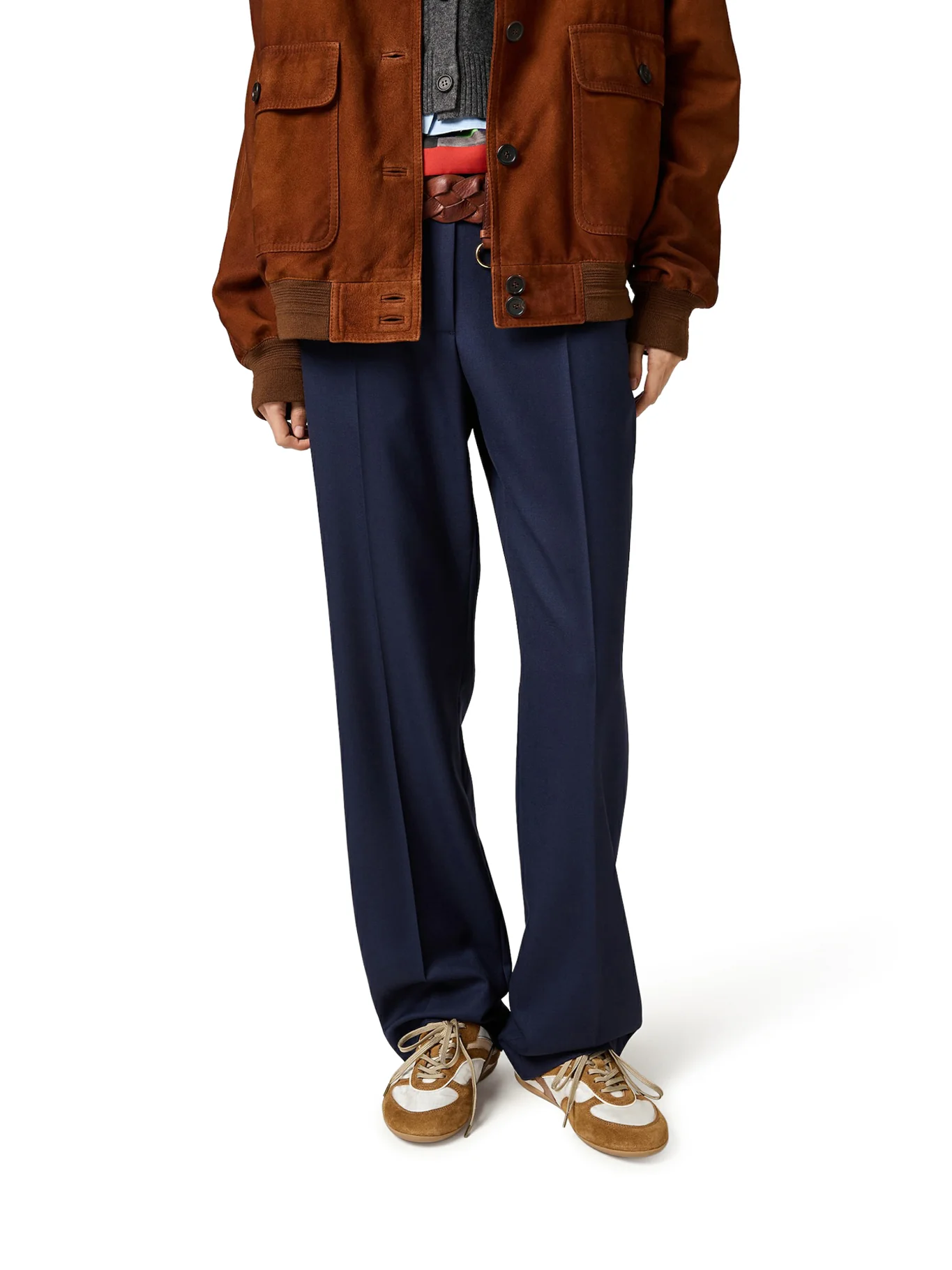 GYMNASIUM SNEAKERS IN TECHNICAL FABRIC AND SUEDE - Image 2