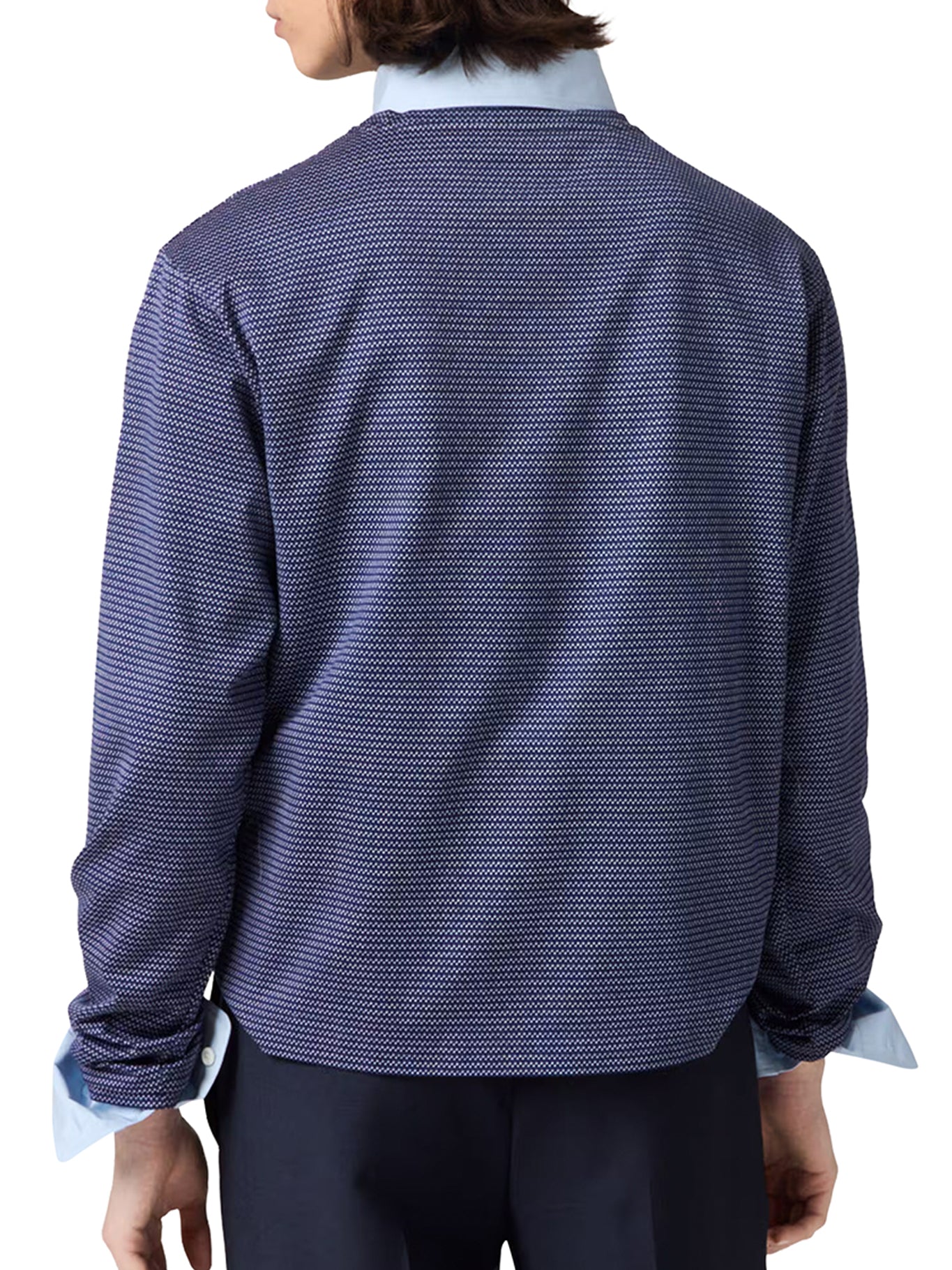 JACQUARD JERSEY T-SHIRT WITH LOGO PATCH - Image 3