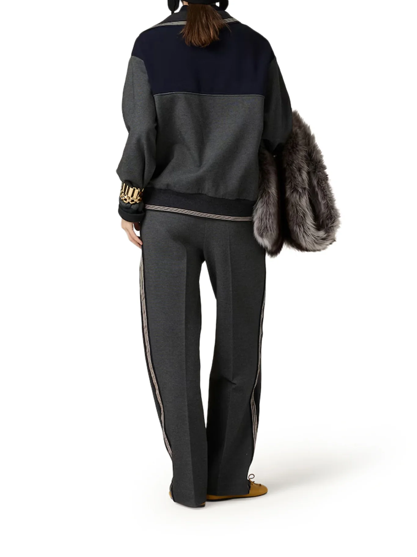KNIT TROUSERS WITH FABRIC STITCH - Image 4