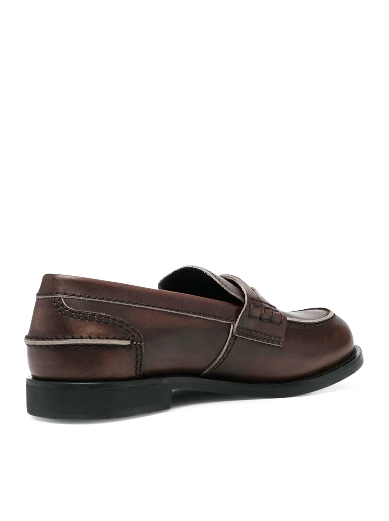 VINTAGE EFFECT LEATHER LOAFERS - Image 3