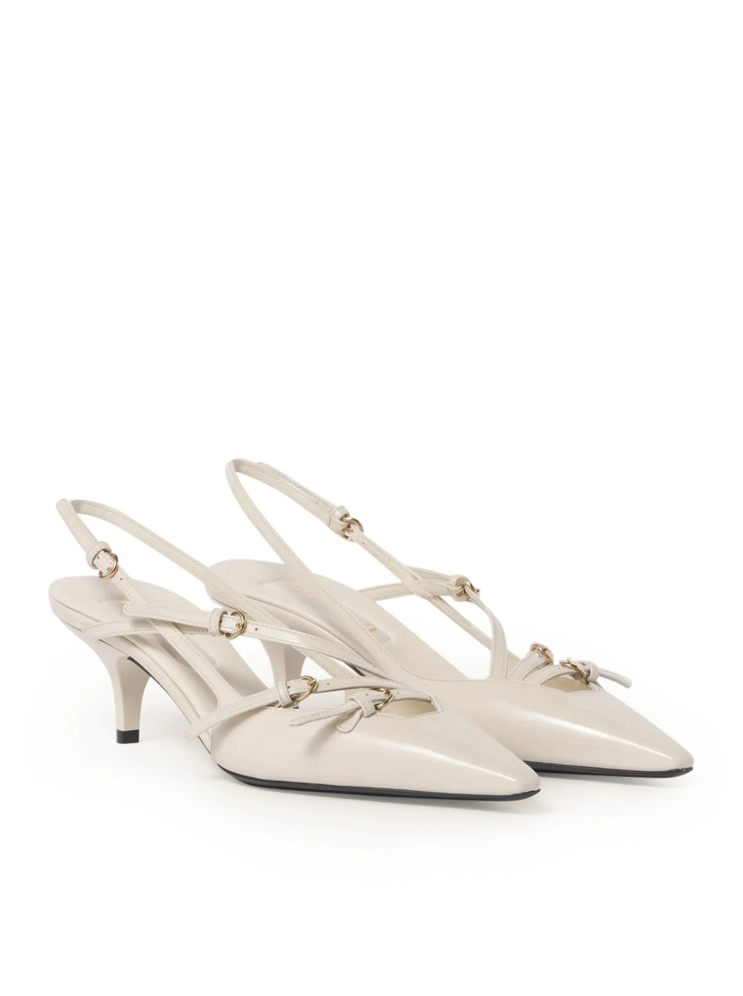 PATENT LEATHER SLINGBACK WITH BUCKLES - Image 2