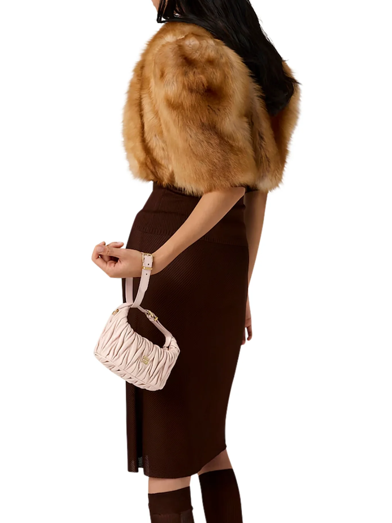 POUCH IN NAPPA MATELASSE` - Image 3