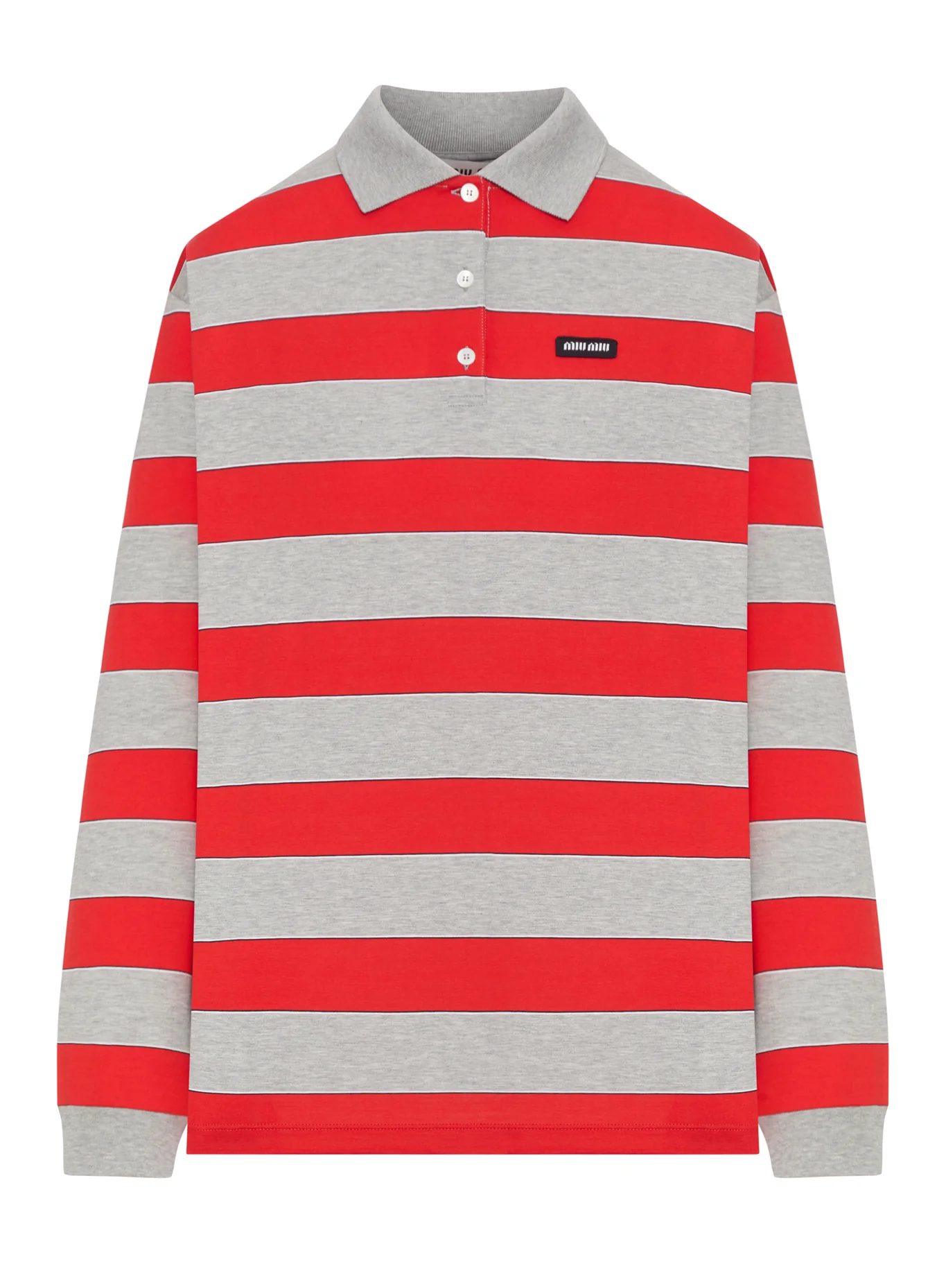 STRIPED COTTON JERSEY POLO SHIRT WITH LOGO PATCH