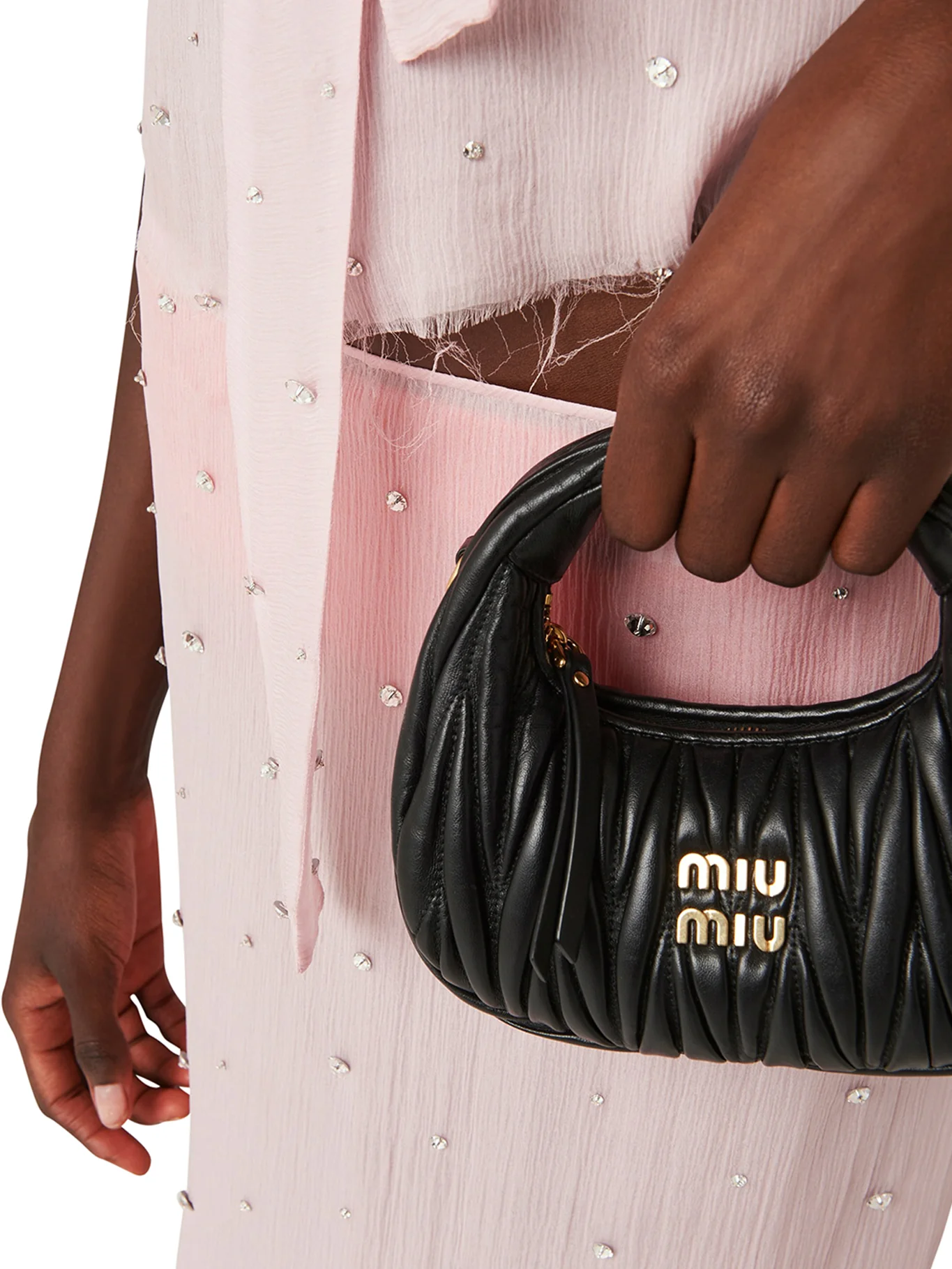 MINI HOBO WANDER BAG IN NAPPA MATELASSĂ - Image 3