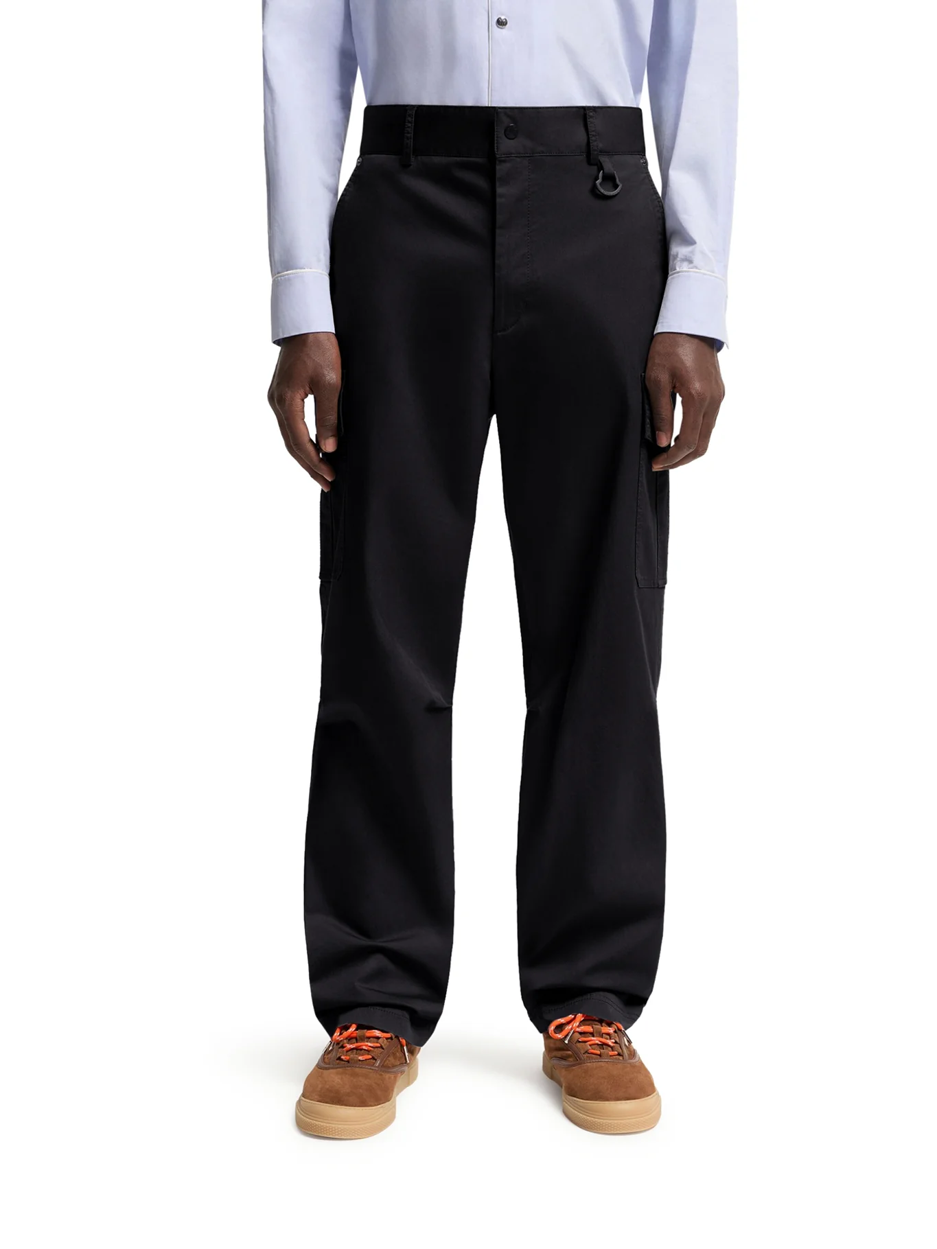 COTTON BLEND GABARDINE CARGO PANTS - Image 3